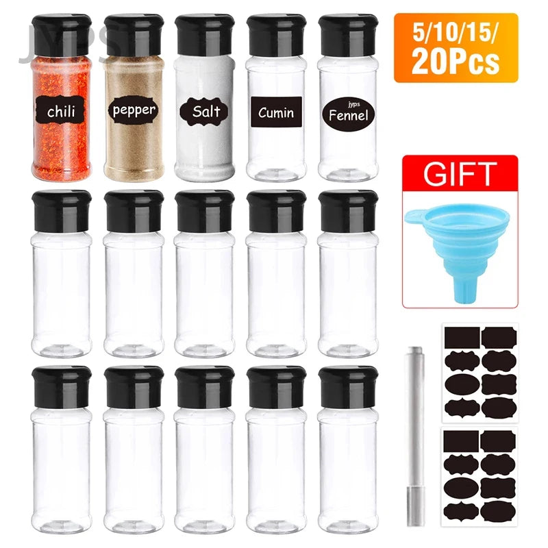 TCJJ Eco-Friendly Spice Jars Set - Organise Your Kitchen Efficiently
