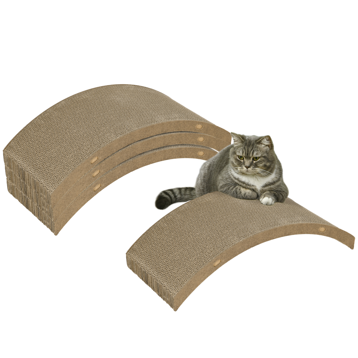 PawHut 4PCs Cat Scratch Pad Reversible, Replacement for Cat Treadmill, 55 x 26cm