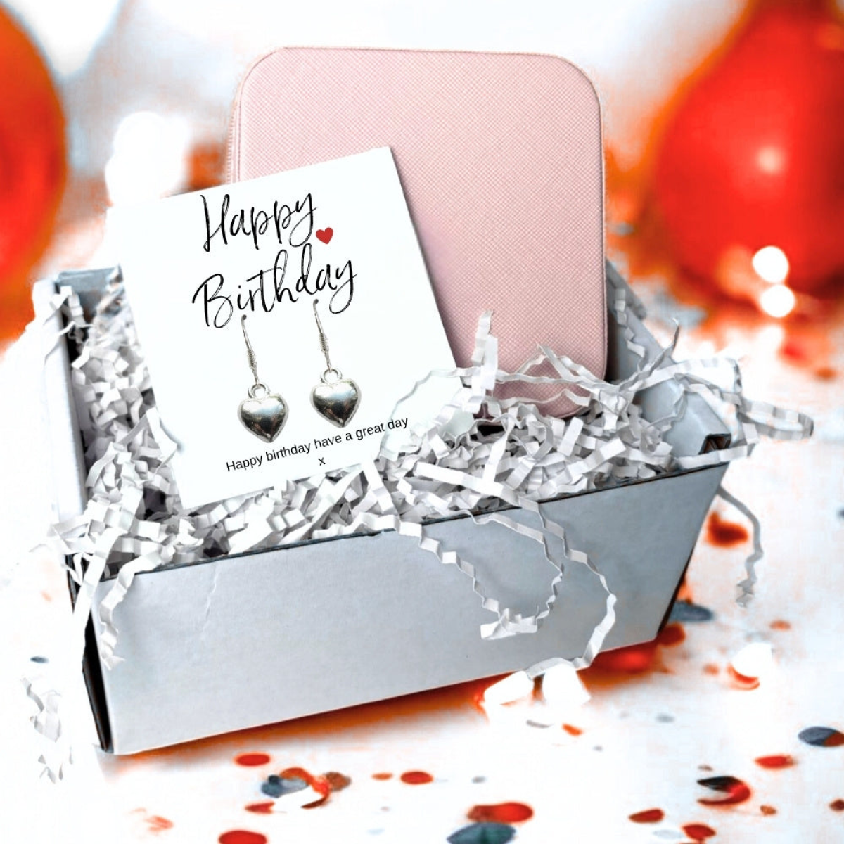 Happy Birthday Earrings & Jewellery Box Gift