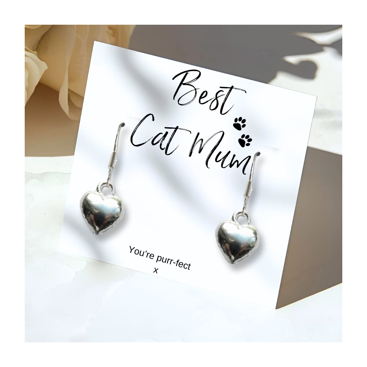 Best Cat Mum Earrings with Gift Card