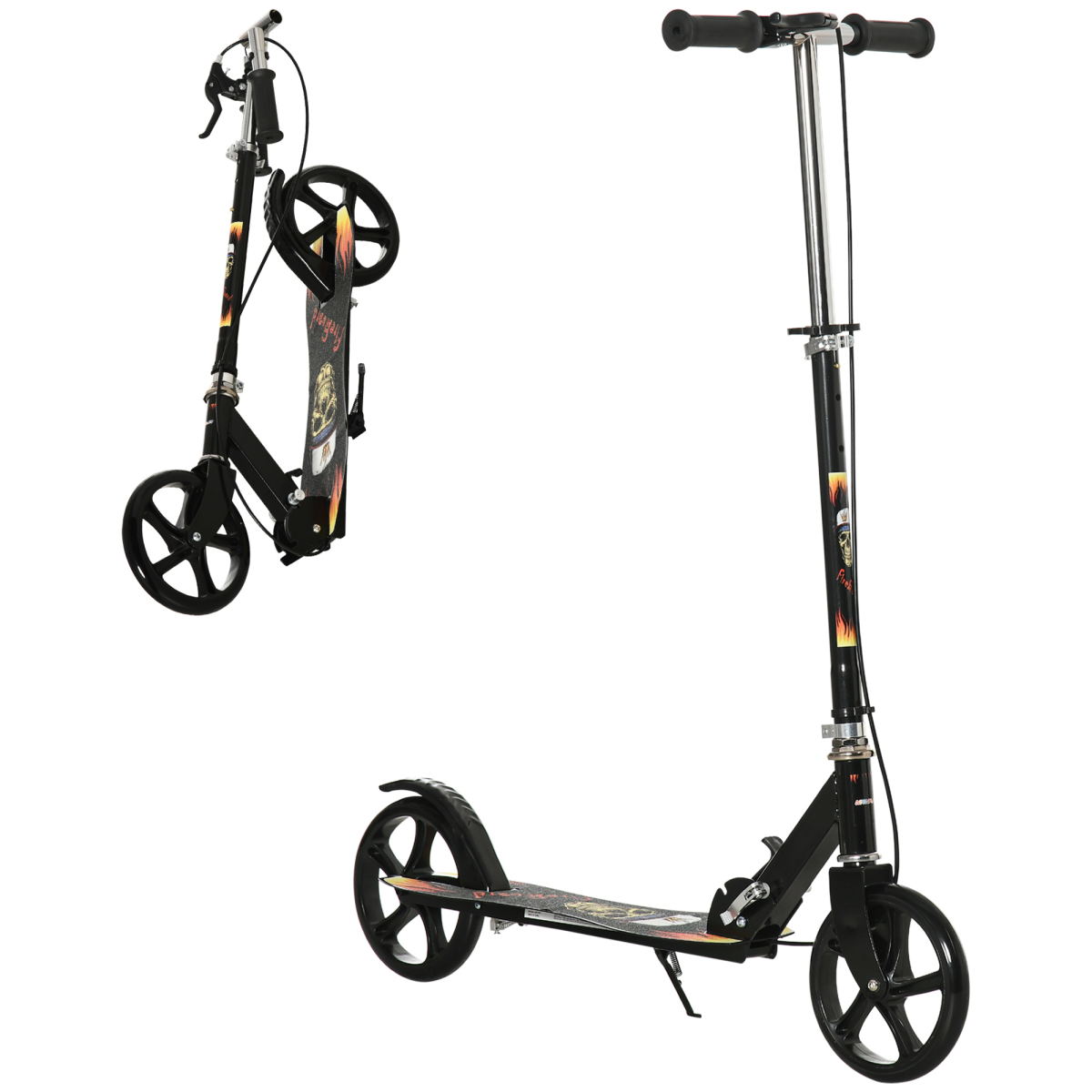 Foldable Kick Scooter for Kids w/ Adjustable Height, Break, Big Wheels