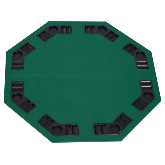 1.2m/48 Inches Foldable Poker Table Top 8 Players Blackjack Chip Trays HOMCOM