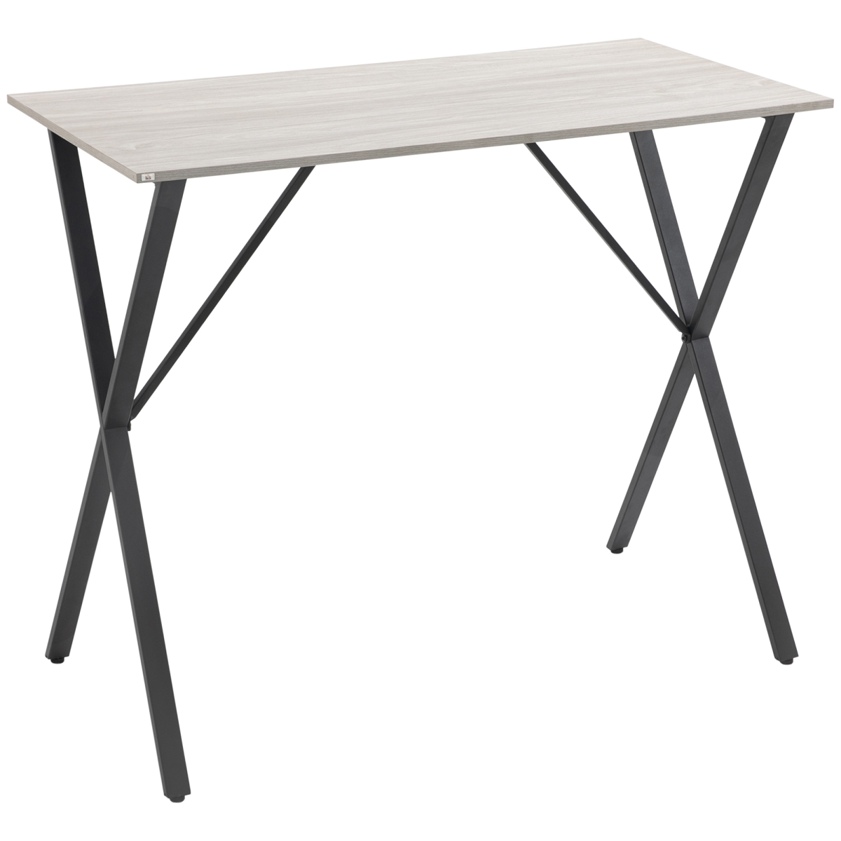 120 cm Rectangular Breakfast Bar Table for 4 People, Steel Legs, White