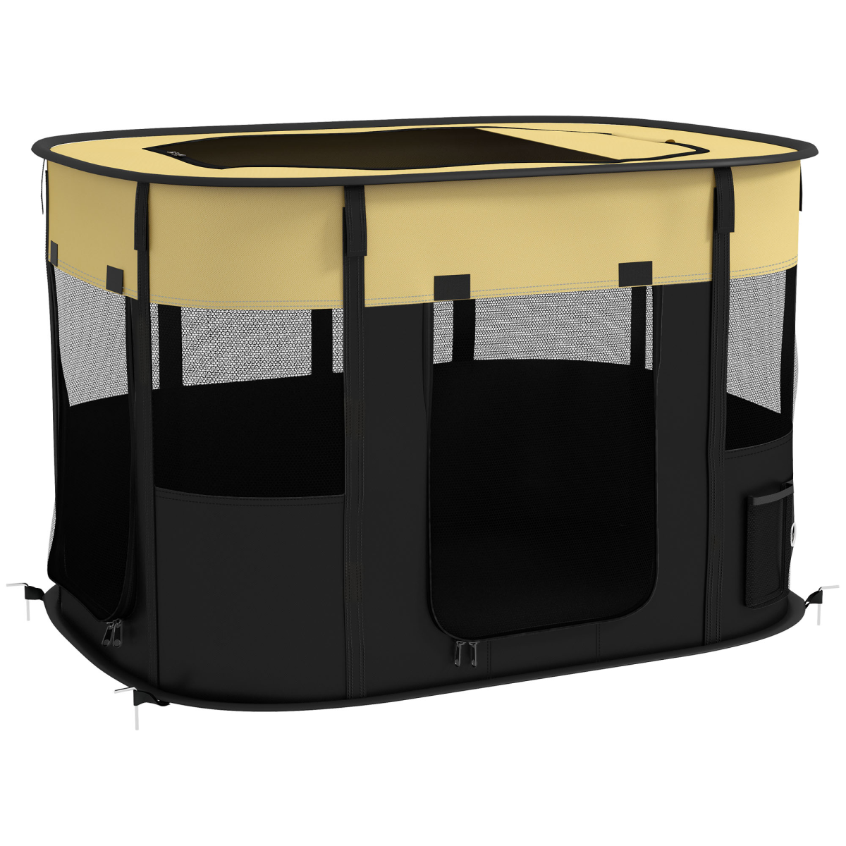 PawHut Portable Dog Pen for Puppies, Rabbits, Kittens, Guinea Pigs - Yellow