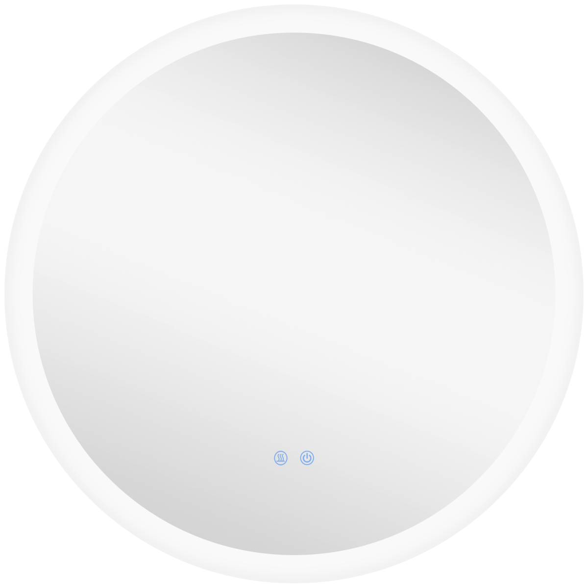 kleankin Illuminated Bathroom Mirror with LED Lights, Defogging Film, Silver