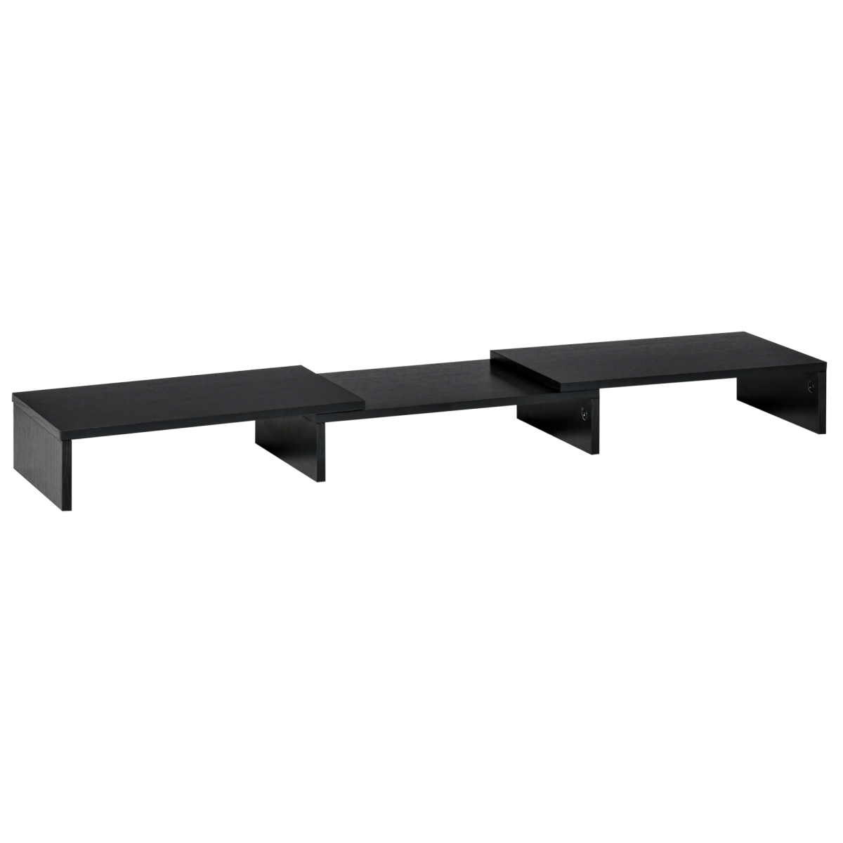 Monitor Stand Screen Riser w/ Adjustable Length for Two Laptop Max Vinsetto