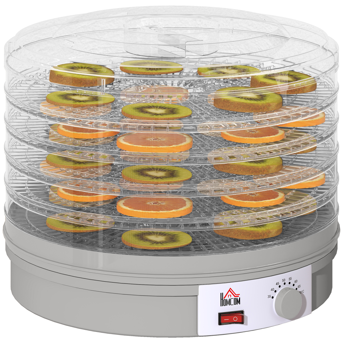 HOMCOM 5 Tier Food Dehydrator for Drying Fruit Meat Vegetable Pet Treat