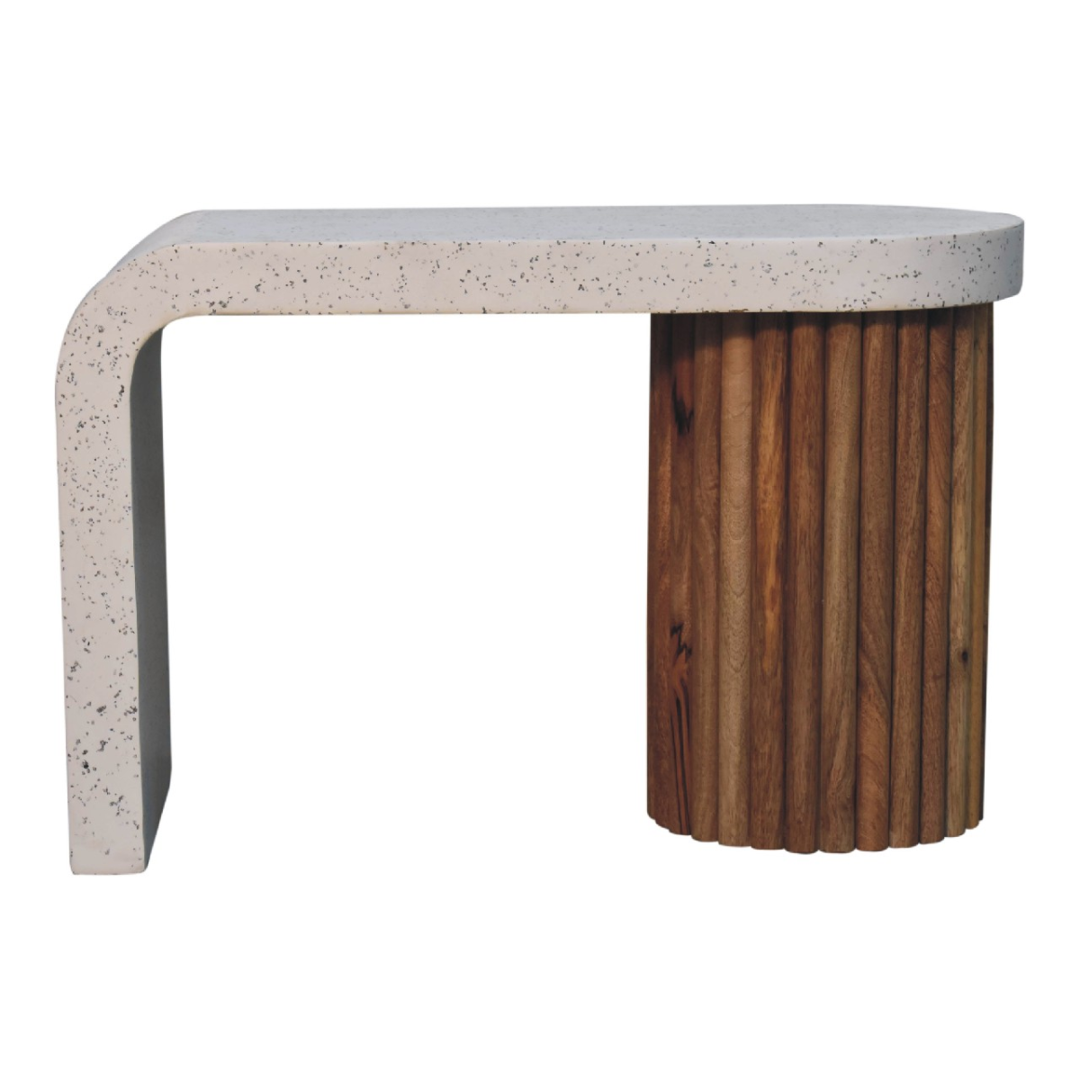 Artisan Furniture Solid Wood Serenity Terrazzo Coffee Table, Brown & Grey