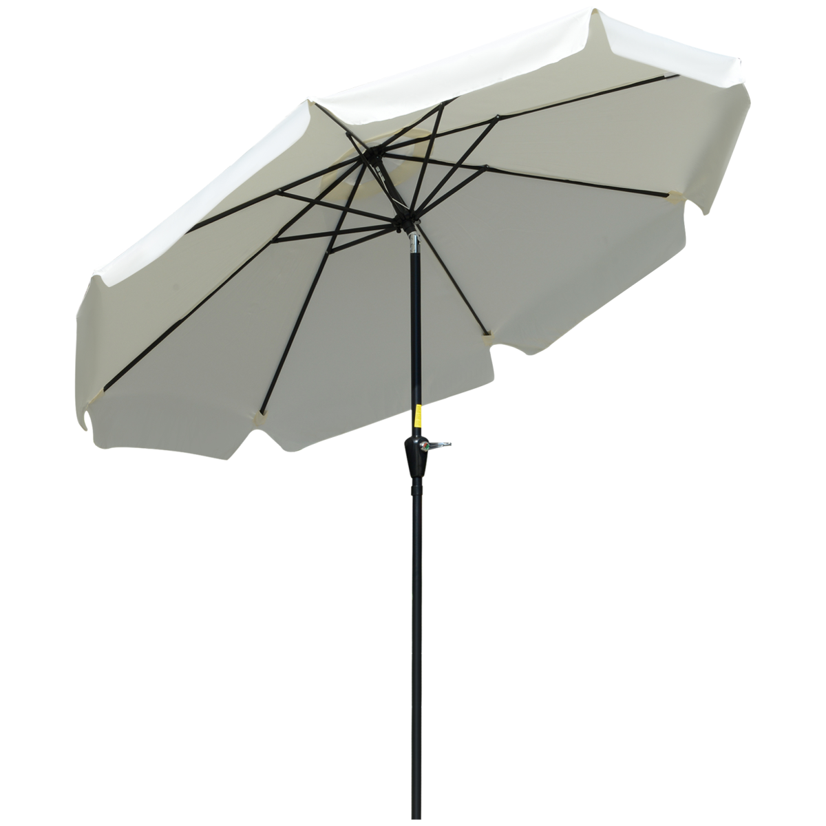 2.66m Patio Umbrella Parasol Outdoor Cream White