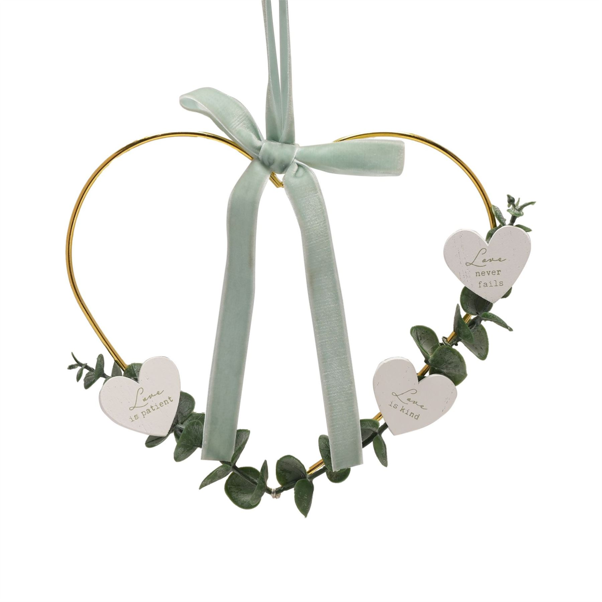 Love Story 'Love Is Patient' Heart Wreath
