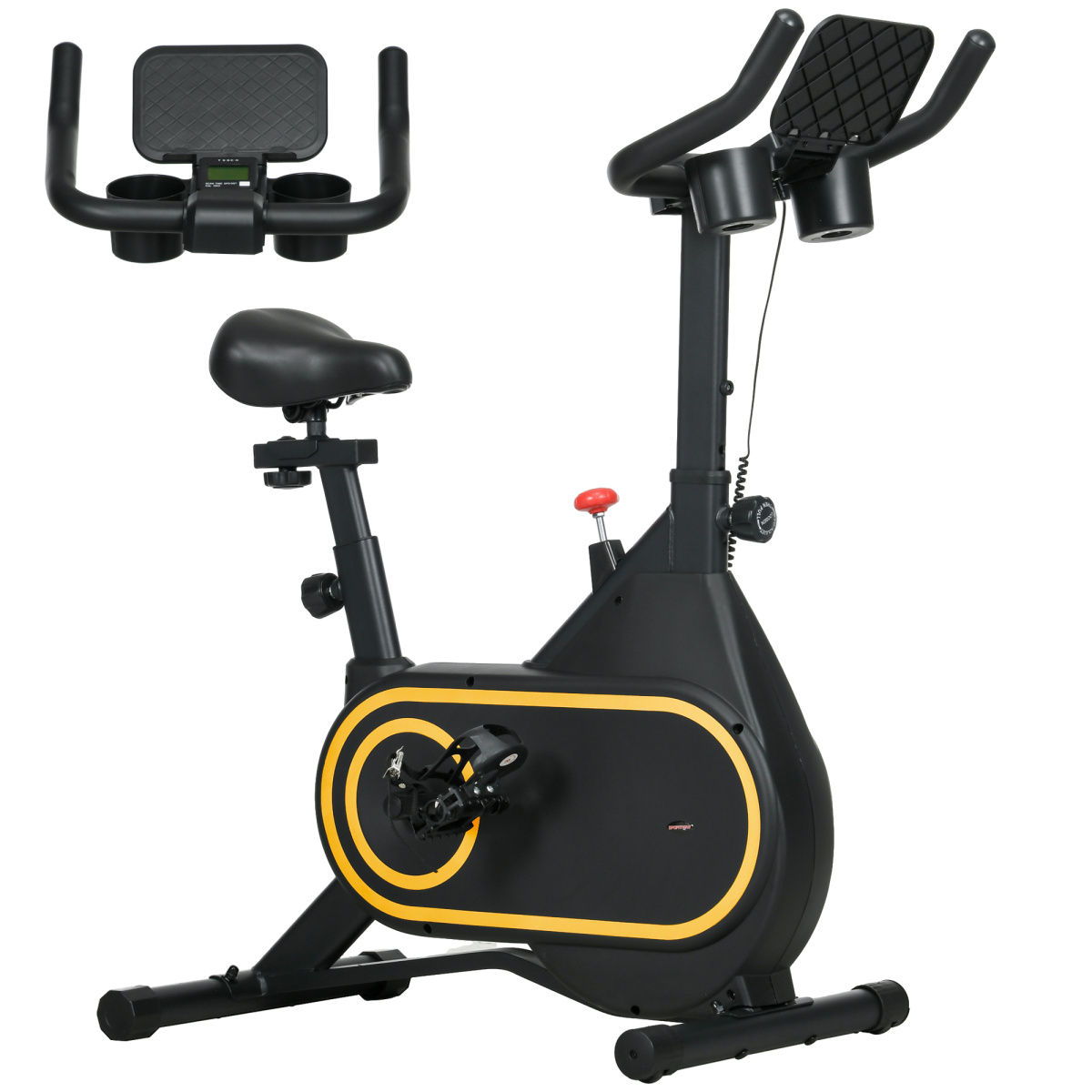 SPORTNOW Exercise Bike - Home Cardio Workout with LCD Display