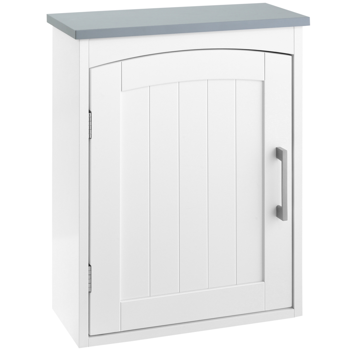 kleankin Wall Mounted Bathroom Cabinet with Adjustable Shelf, Light Grey