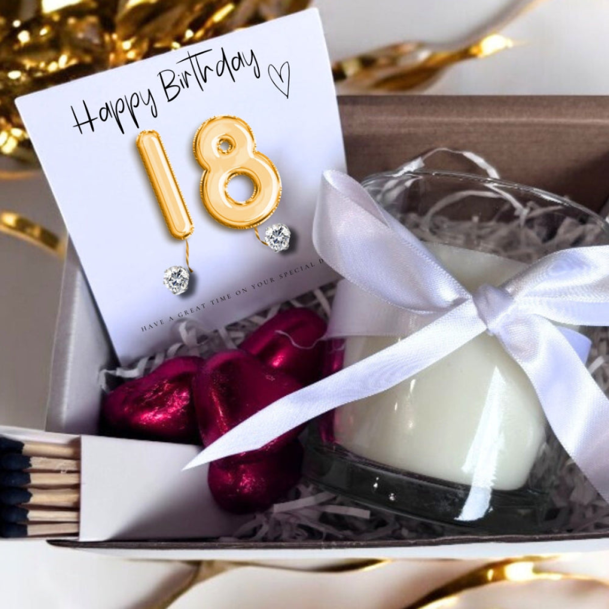 Small 18th Birthday Gold Balloons Earrings Gift Hamper | Girls 18th Birthday Gift