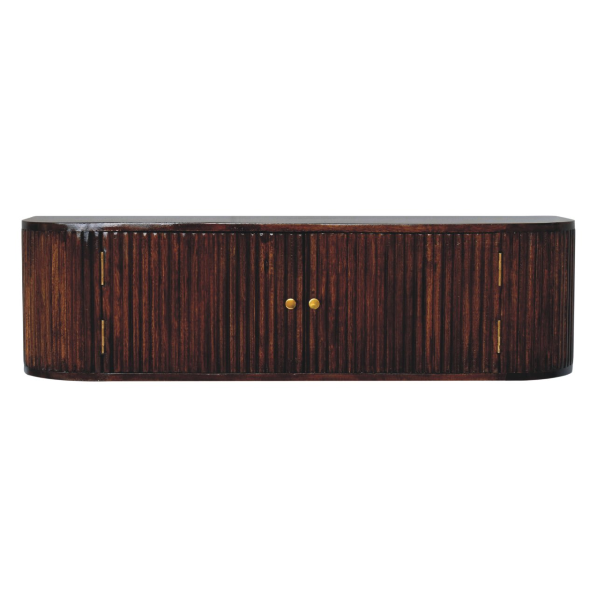 Artisan Furniture Solid Wood Chunky Chestnut Wall Mounted Console, Brown, 2 Doors