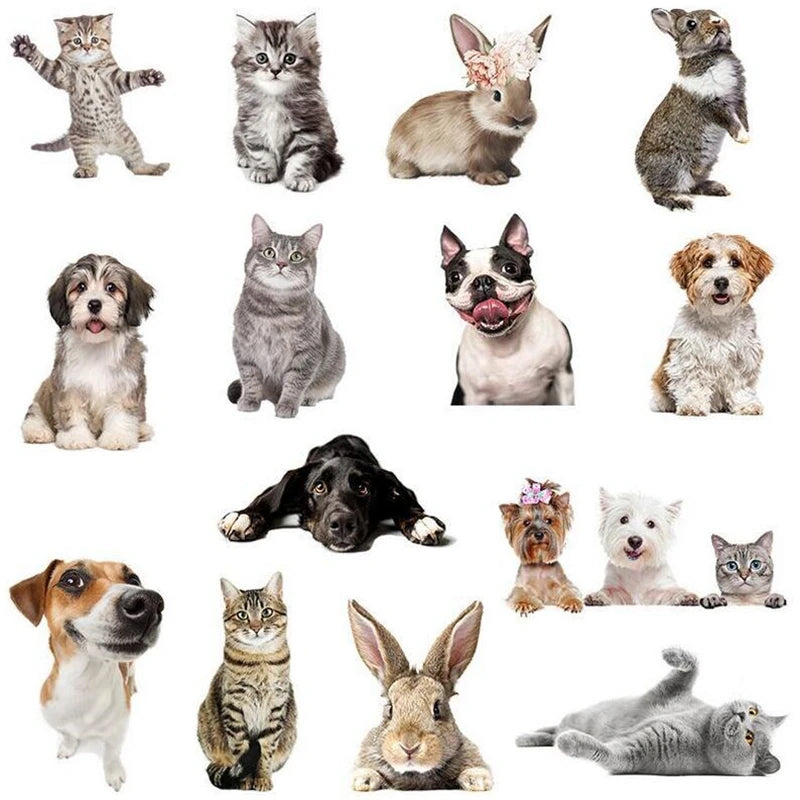 MINISO Cute Animal Wall Stickers - Waterproof Decor for Home & Office