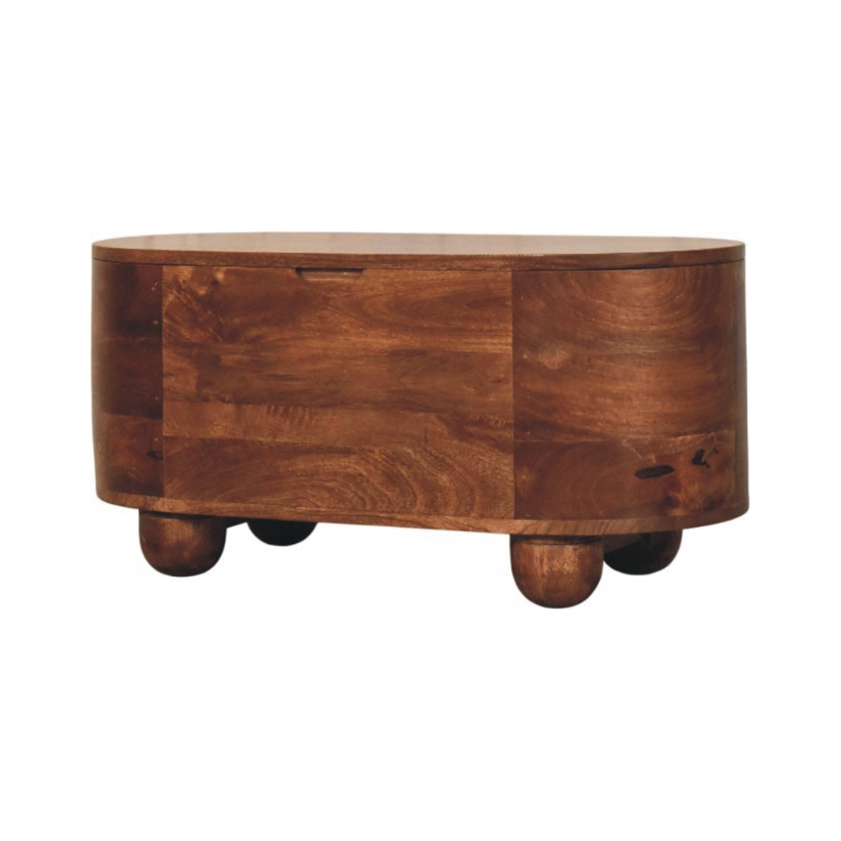Artisan Furniture Solid Wood Curva Storage Trunk, Brown