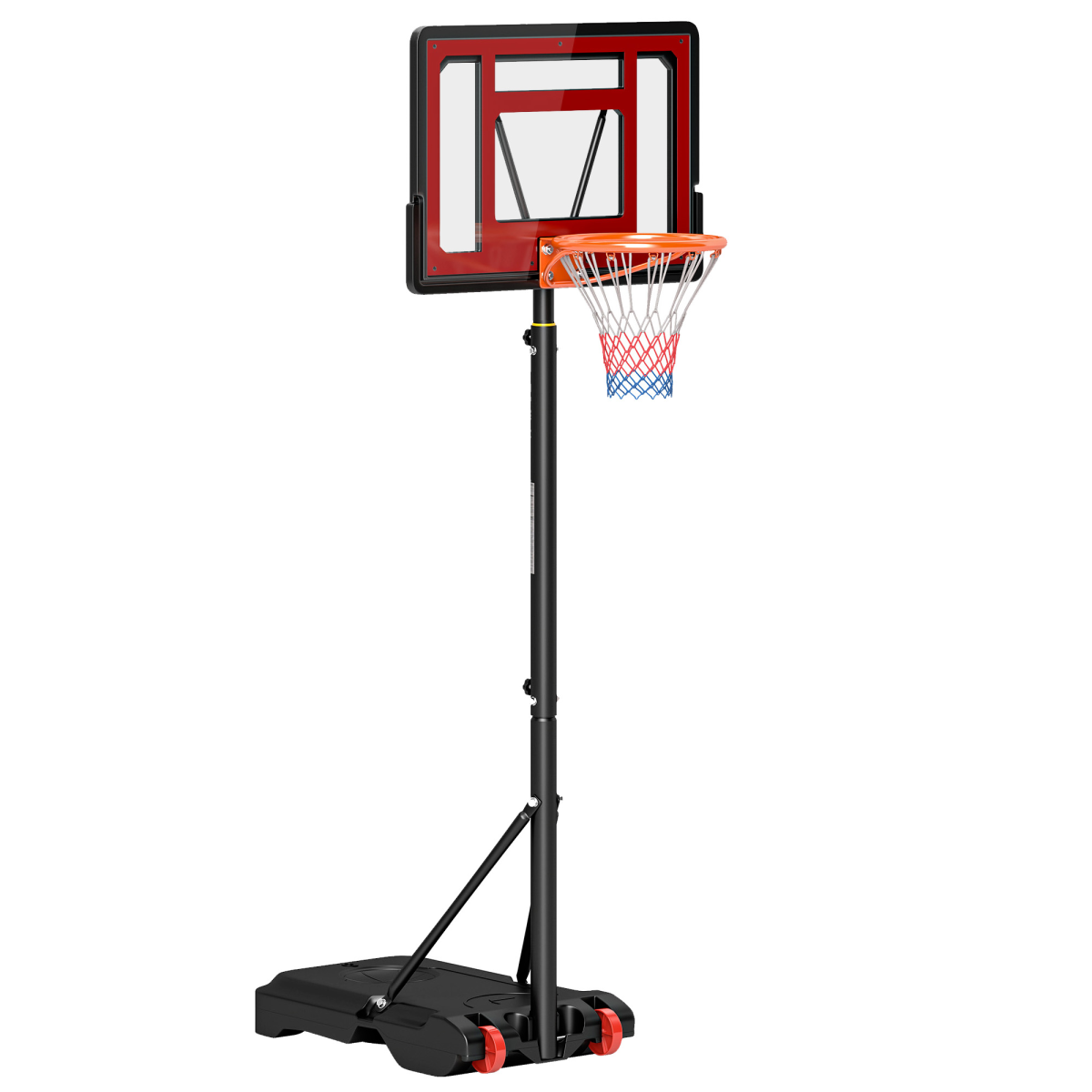 Portable Basketball Stand 160-210cm Adjustable Height Sturdy Rim Hoop Base Net
