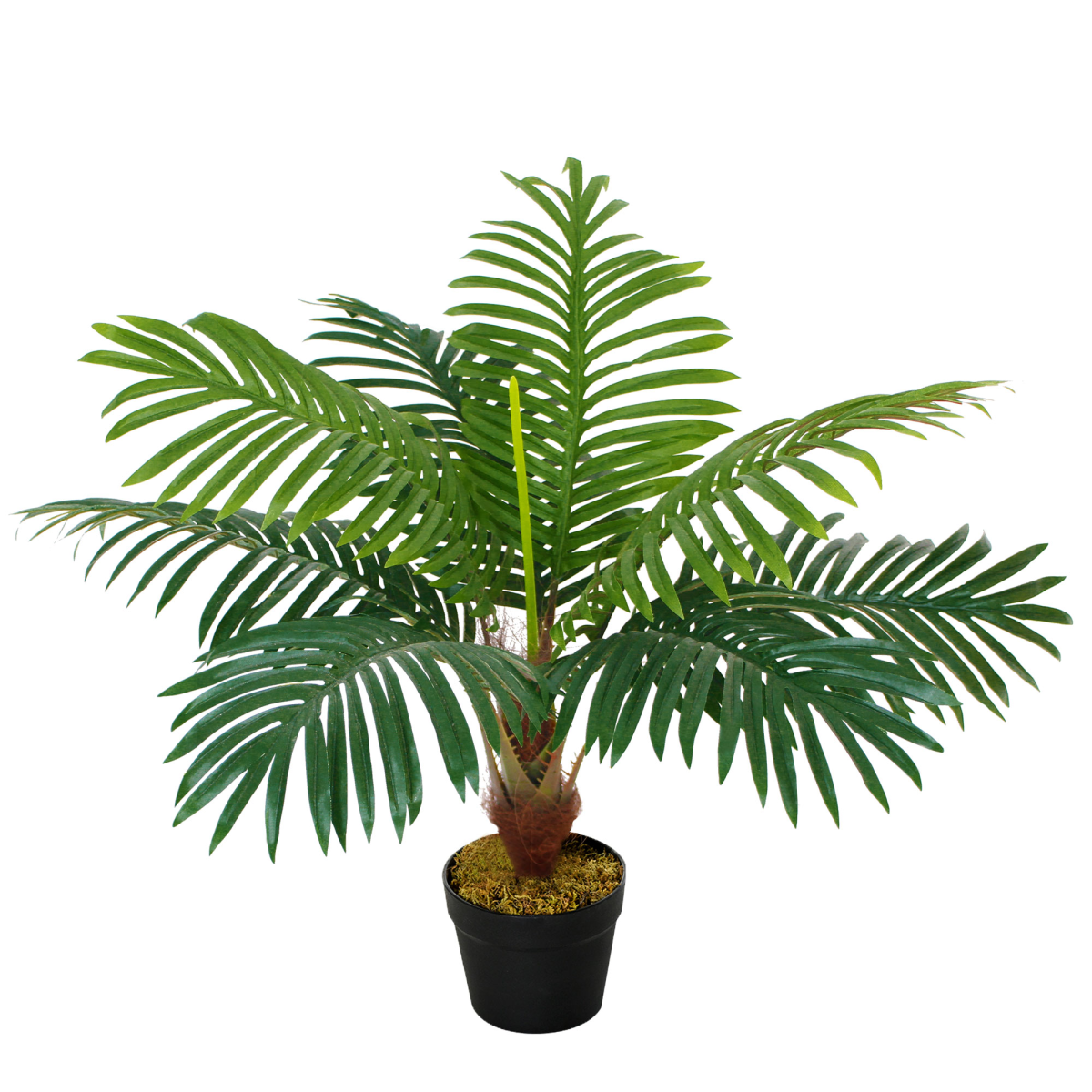 Artificial Palm Tree  8 Leaves with Nursery Pot, Fake Tropical Tree 60cm