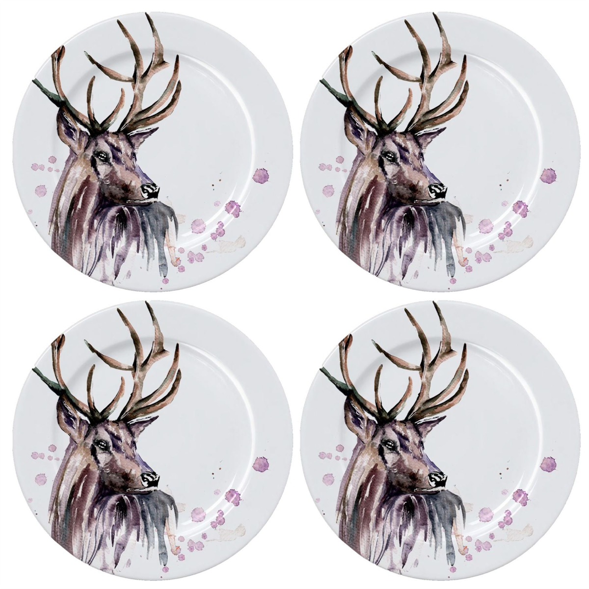 Set of 4 Stag Dinner Plate 26.5 cm