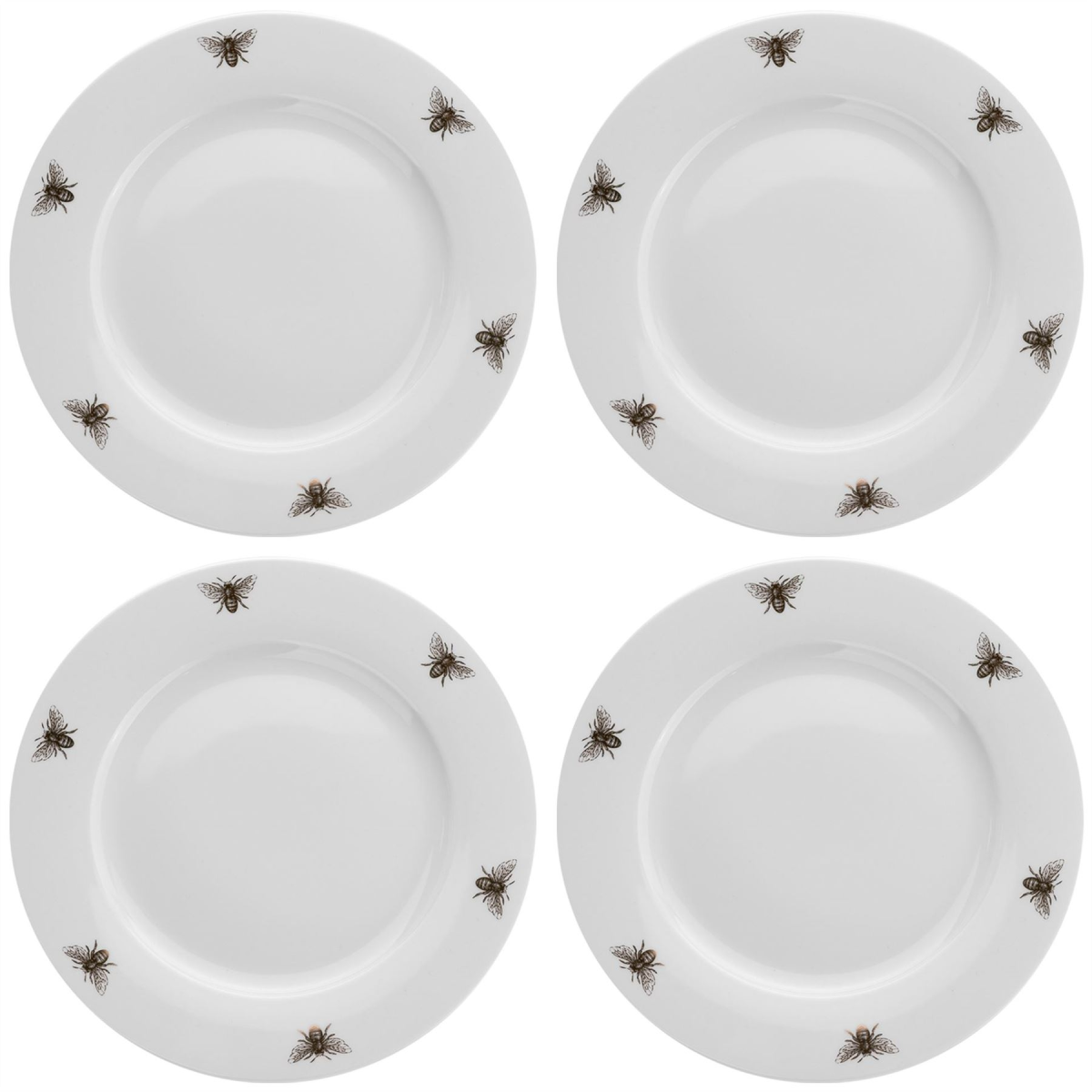 Hestia Set of 4 Gold Bee Dinner Plates