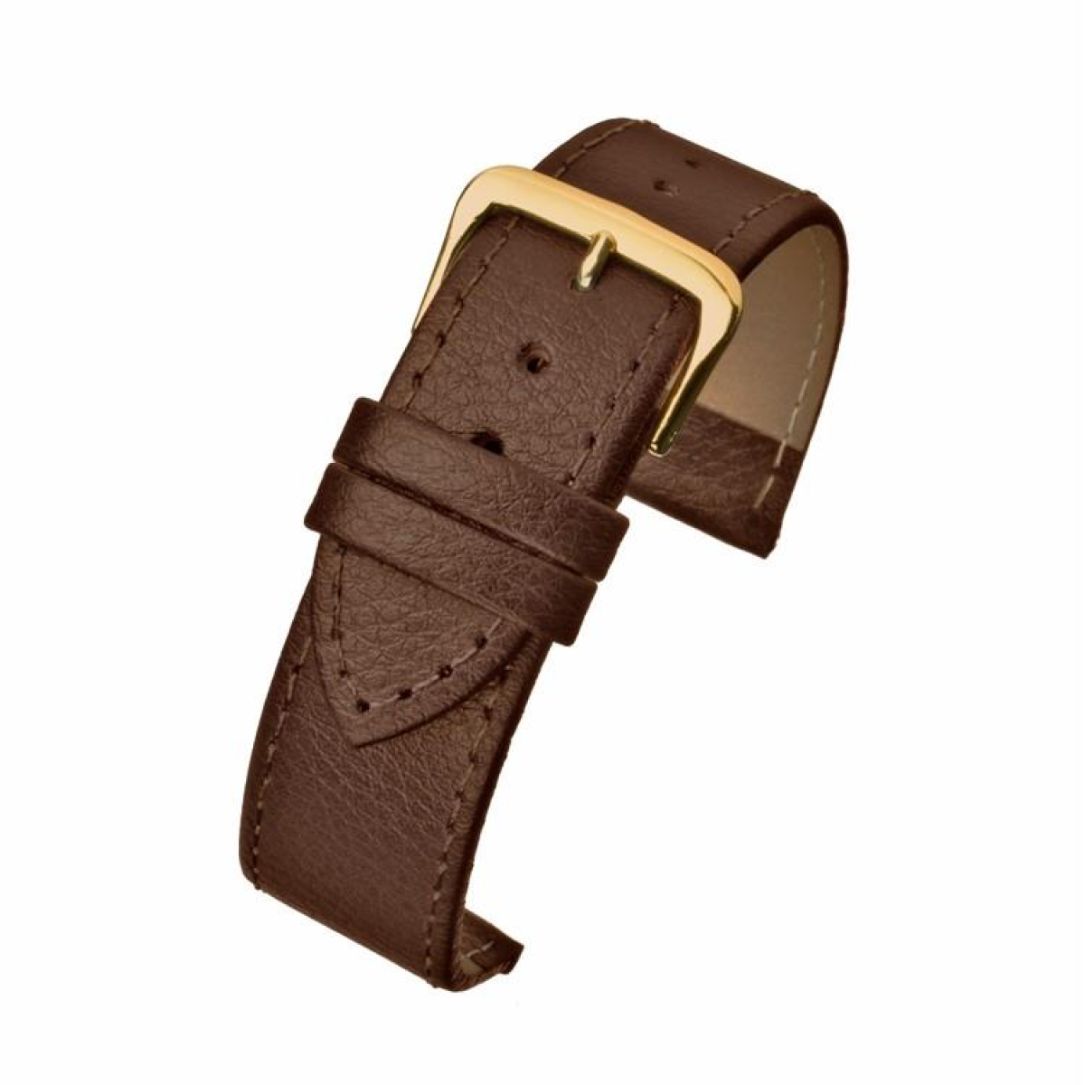Dark Brown Buffalo Grain Leather Watch Strap 32mm