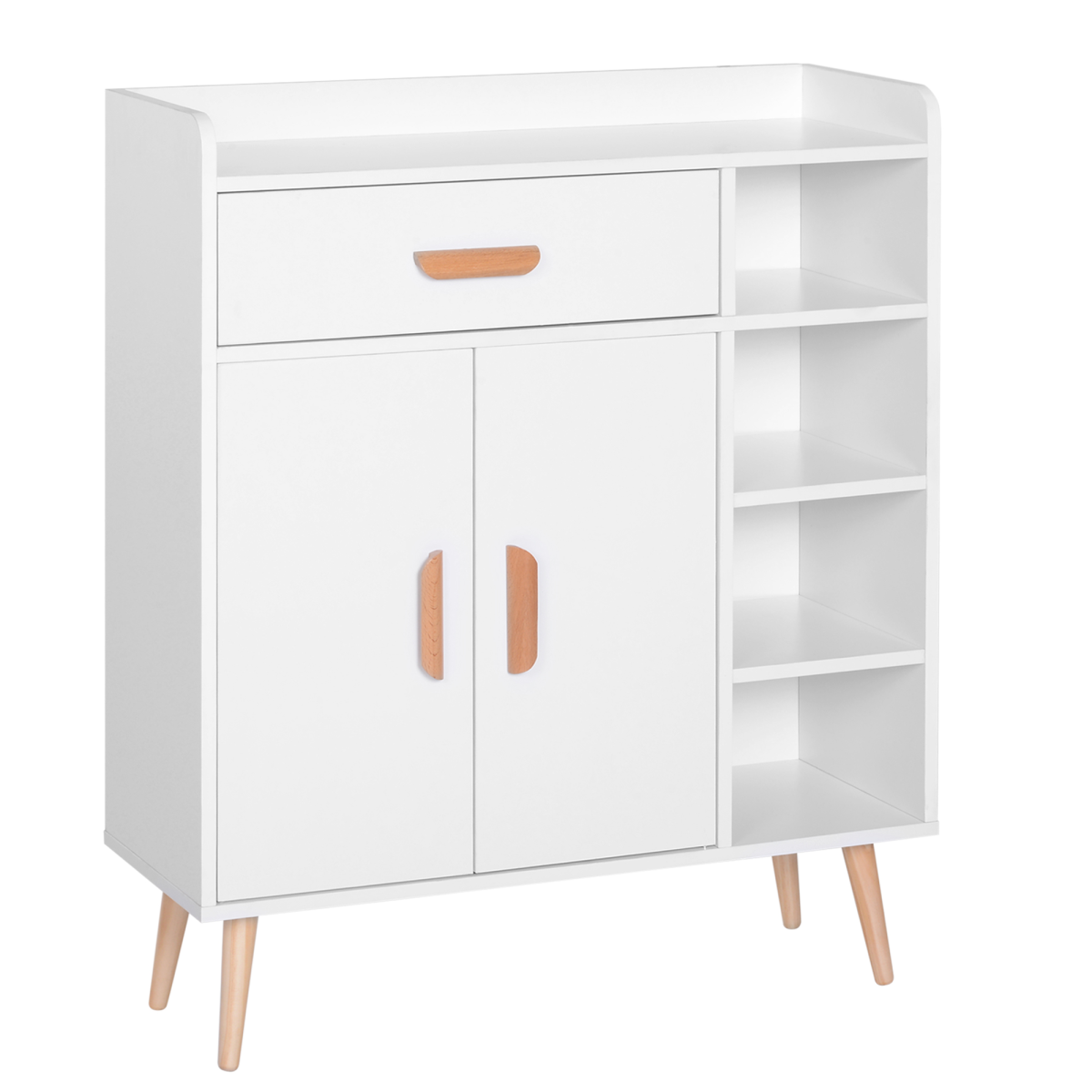 Side Cabinet Hallway Storage Unit Home Console Table Organiser White