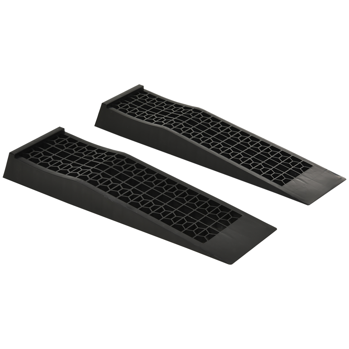 2 Pcs 70x20cm Thick Plastic Curb Ramps Anti-Slip Surface Tyre Friction HOMCOM