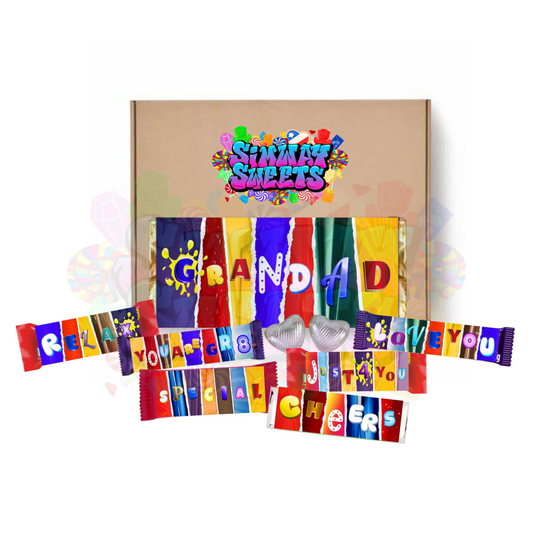 Fun Fathers Day Novelty Chocolate Wrapper Gift Box - Grandad