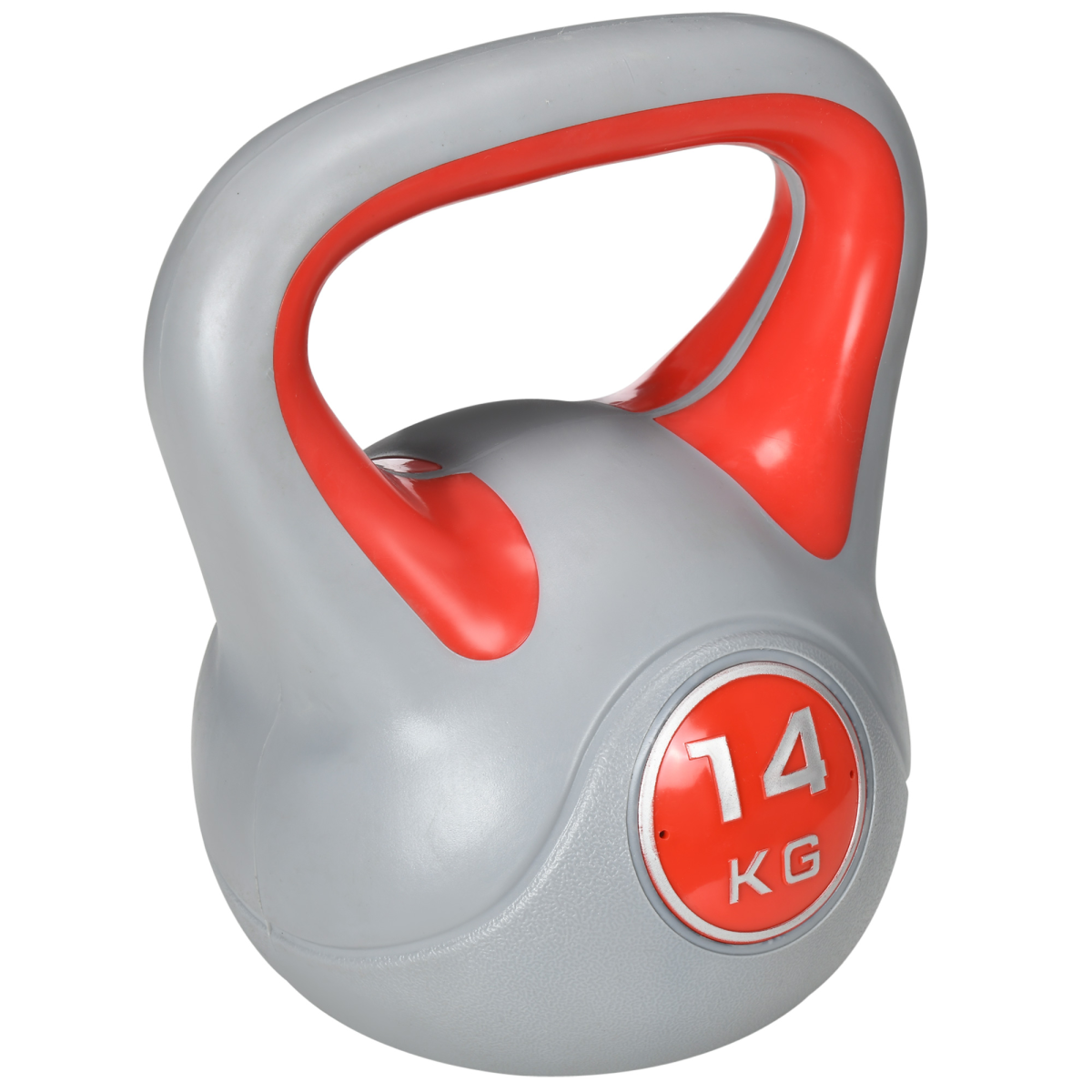 SPORTNOW 14kg Kettle Bell with Handle for Home Gym, Red and Grey