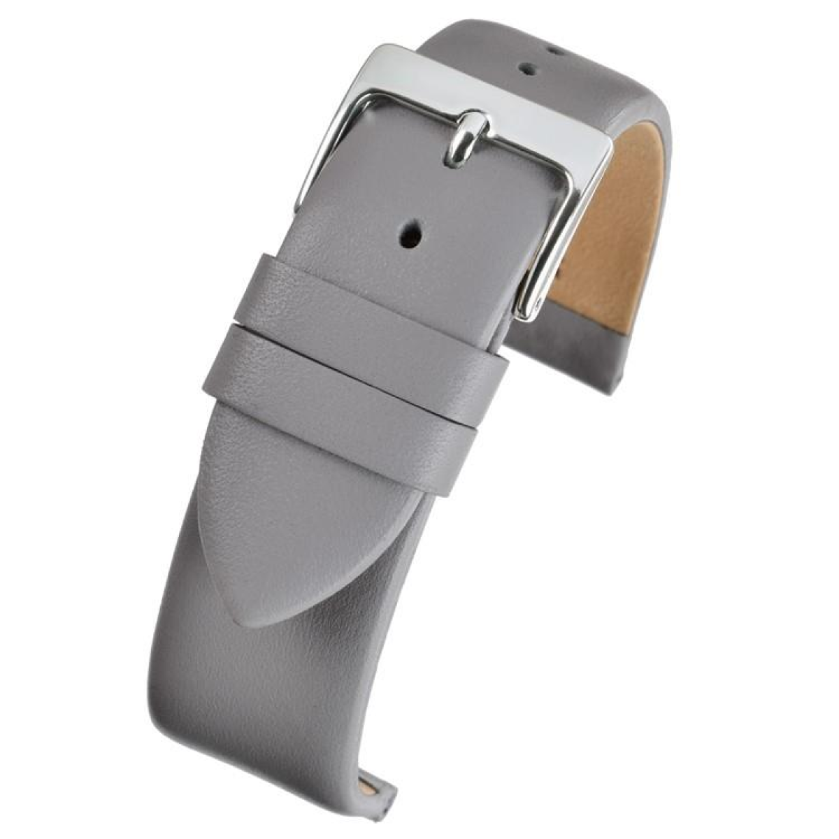 Grey Calf Leather Watch Strap 24mm