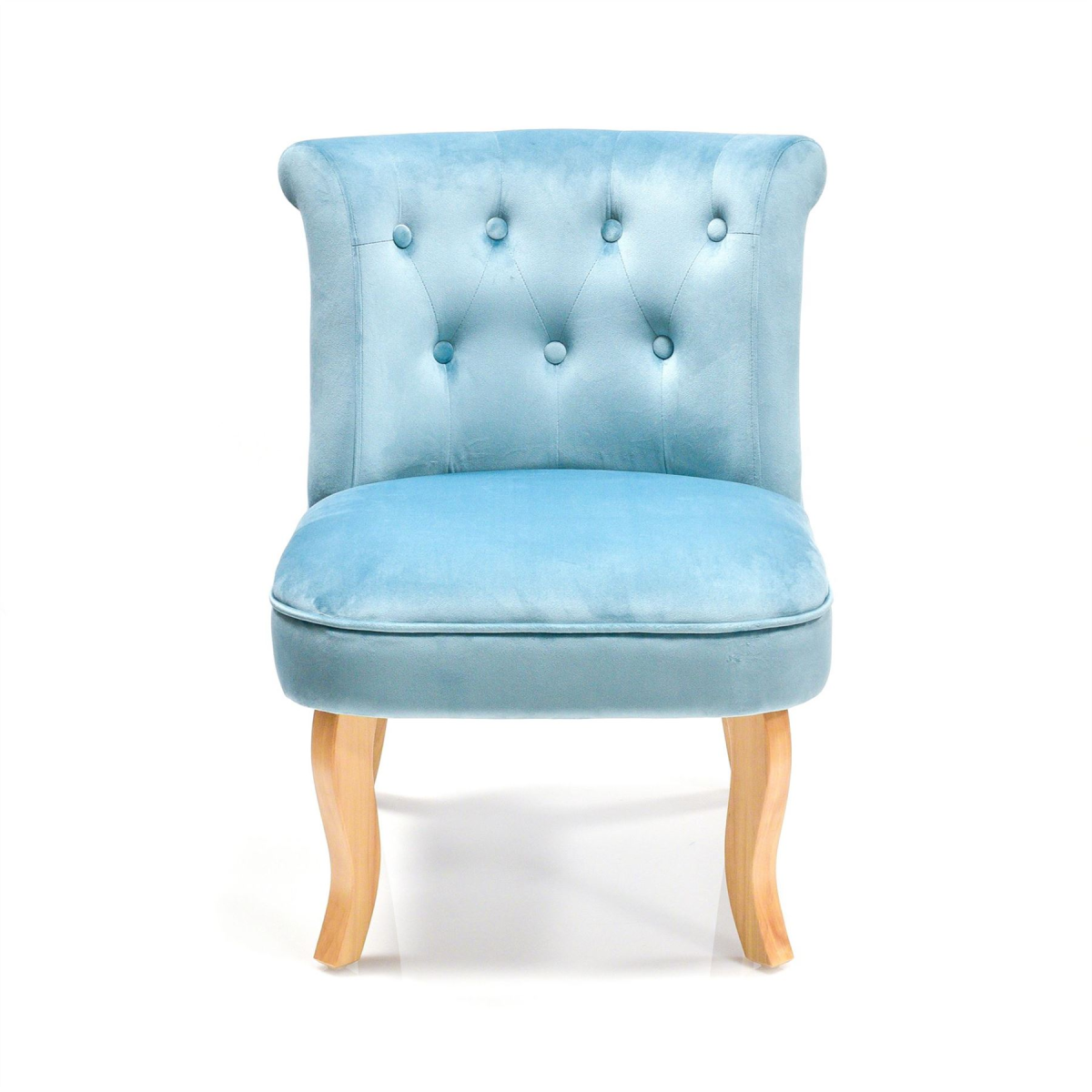 Powder Blue Button Back Occasional Chair