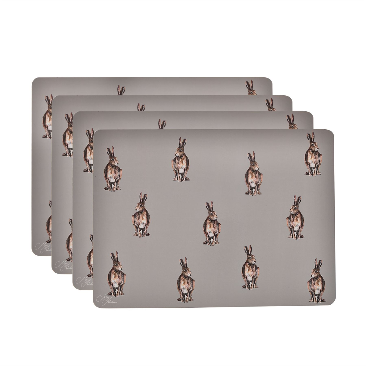 Meg Hawkins Set of 4 Placemats Hare