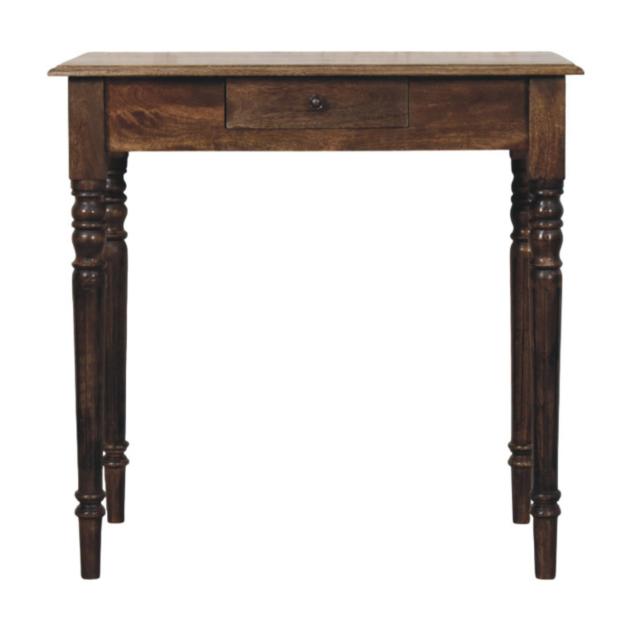Artisan Furniture Solid Wood Heritage Turned-Leg Desk, 1 Drawer, Brown