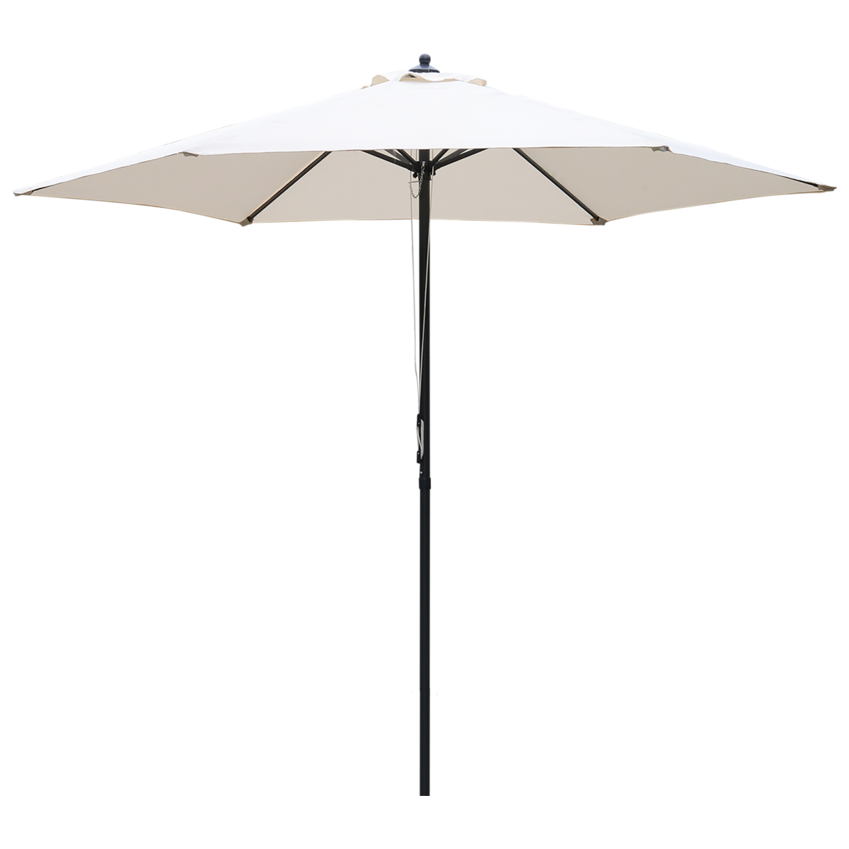 ?2.8m Patio Umbrella Parasol Outdoor Table Umbrella 6 Ribs Manual Push