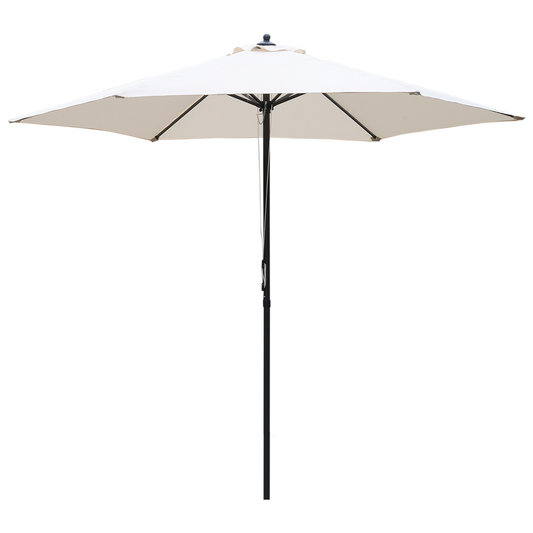 ?2.8m Patio Umbrella Parasol Outdoor Table Umbrella 6 Ribs Manual Push