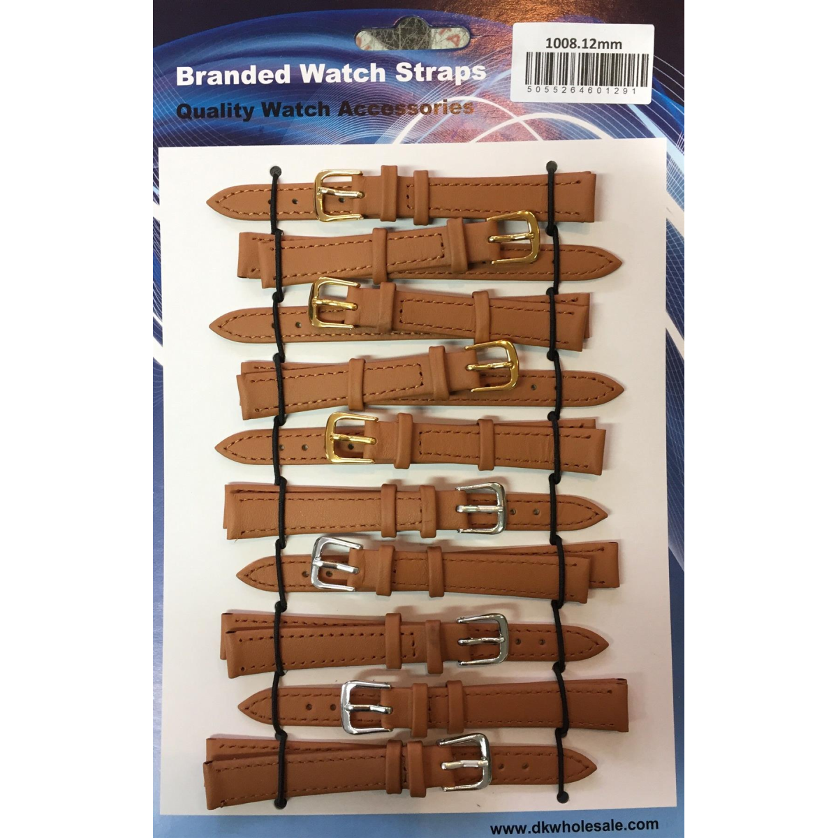 Leather Brown Tan Watch Straps Pk10 14mm 1008