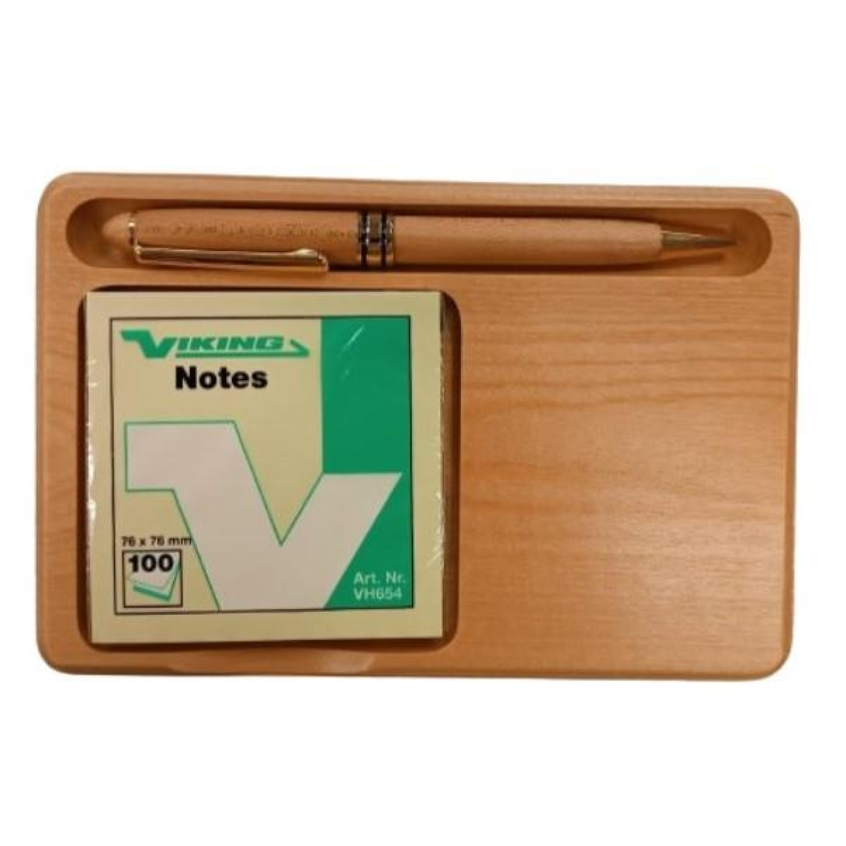 Imperial Wood Brown Gold Trim Ball Pen with Notepad set IMP301M - CLEARANCE NEEDS RE Refill