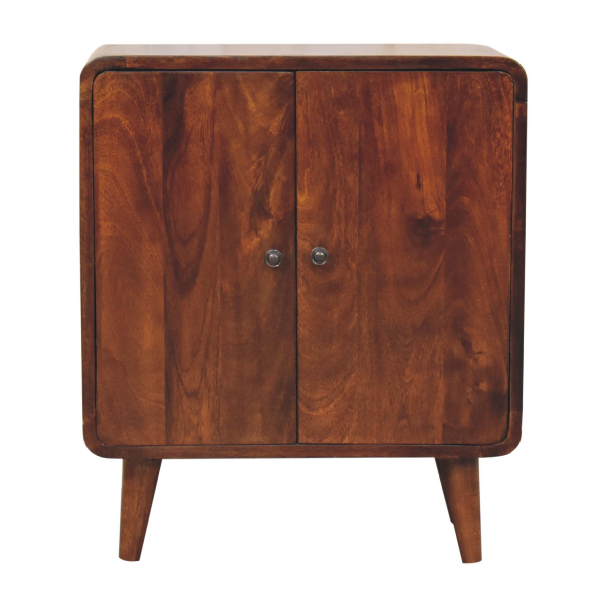 Artisan Furniture Solid Wood Mini Classic Chestnut Cabinet, 2 Doors, Brown