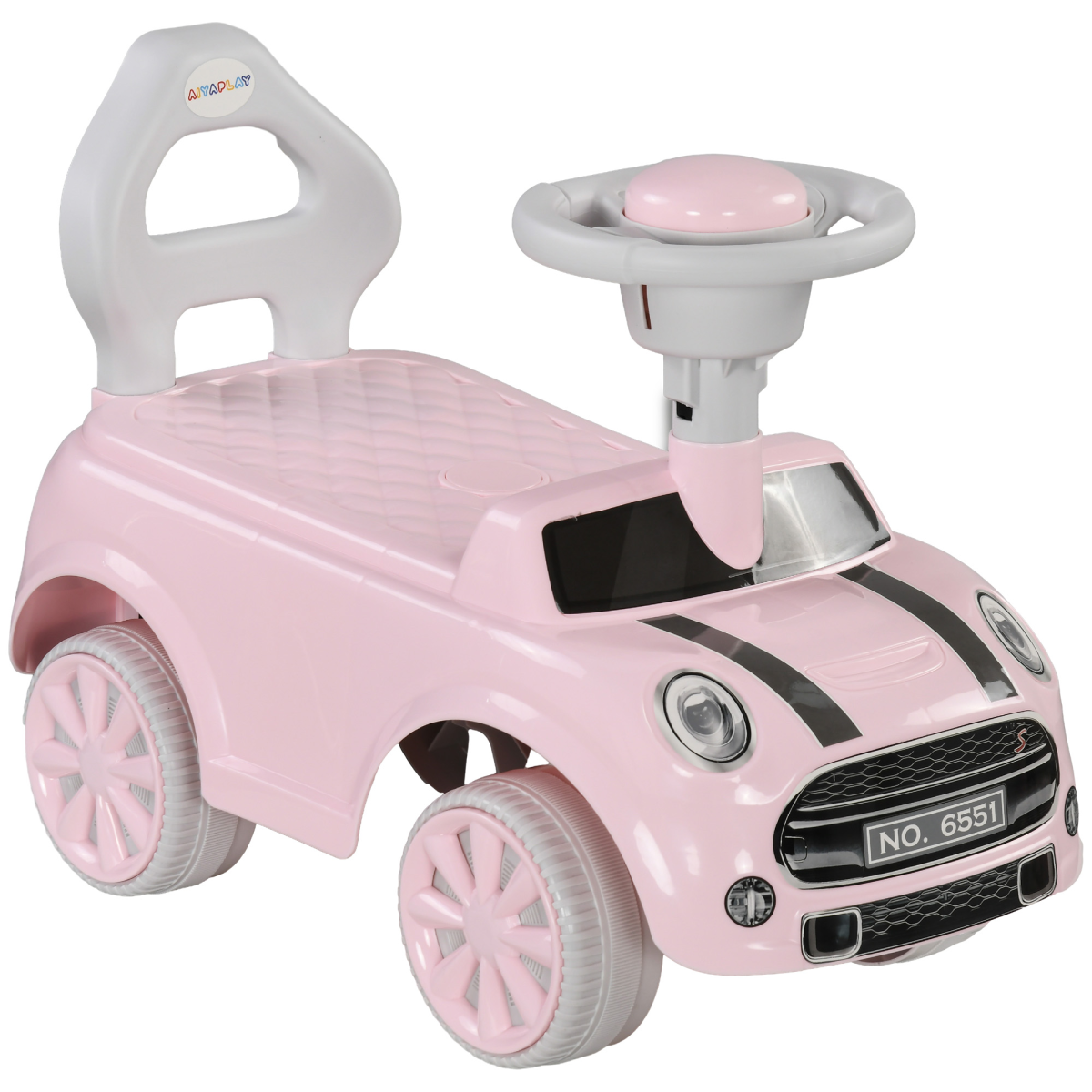 AIYAPLAY Ride On Car Foot To Floor Sliding Car w/ Air Horn - Pink