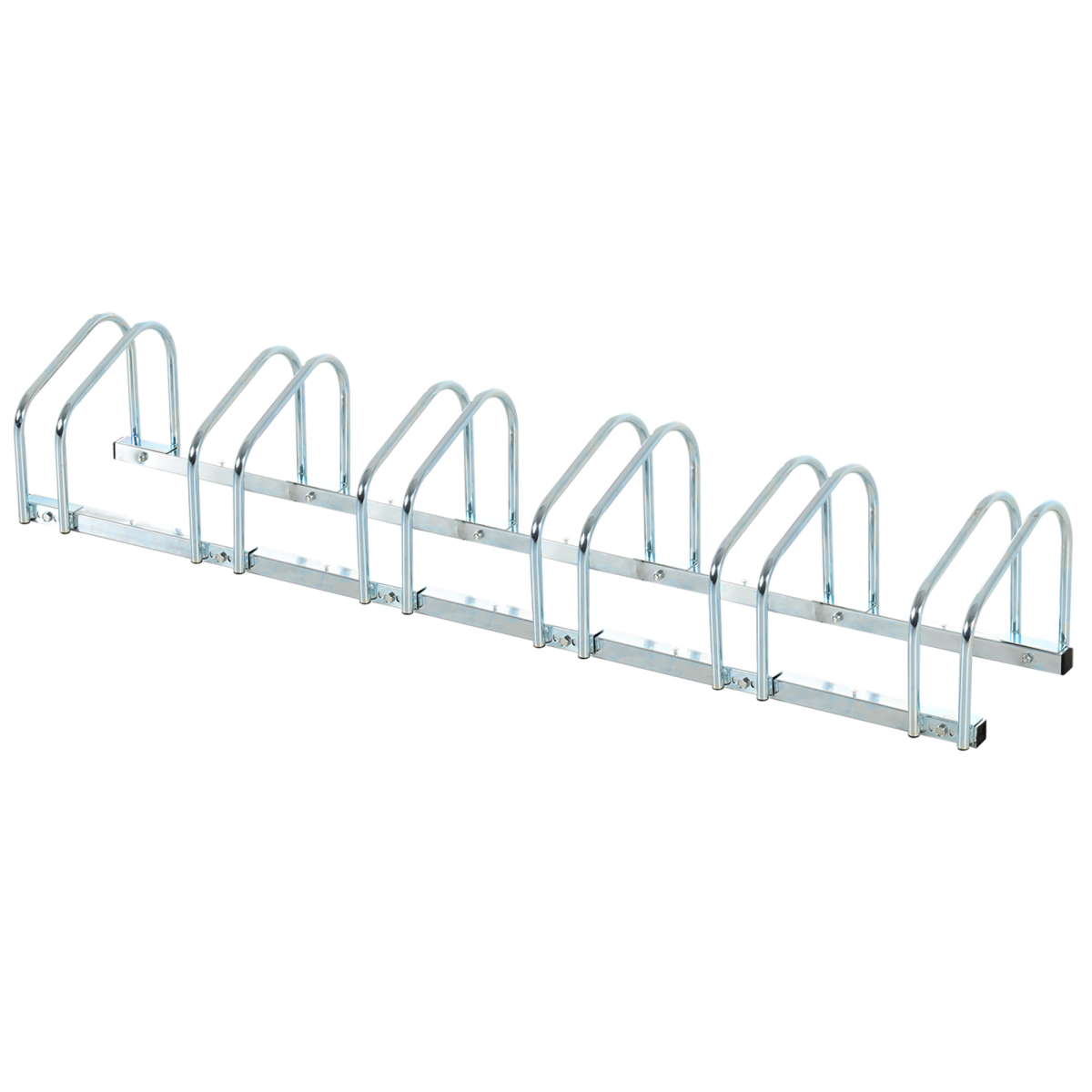 6 Bike Parking Rack Locking Storage Stand Holder Floor Wall Mount  HOMCOM