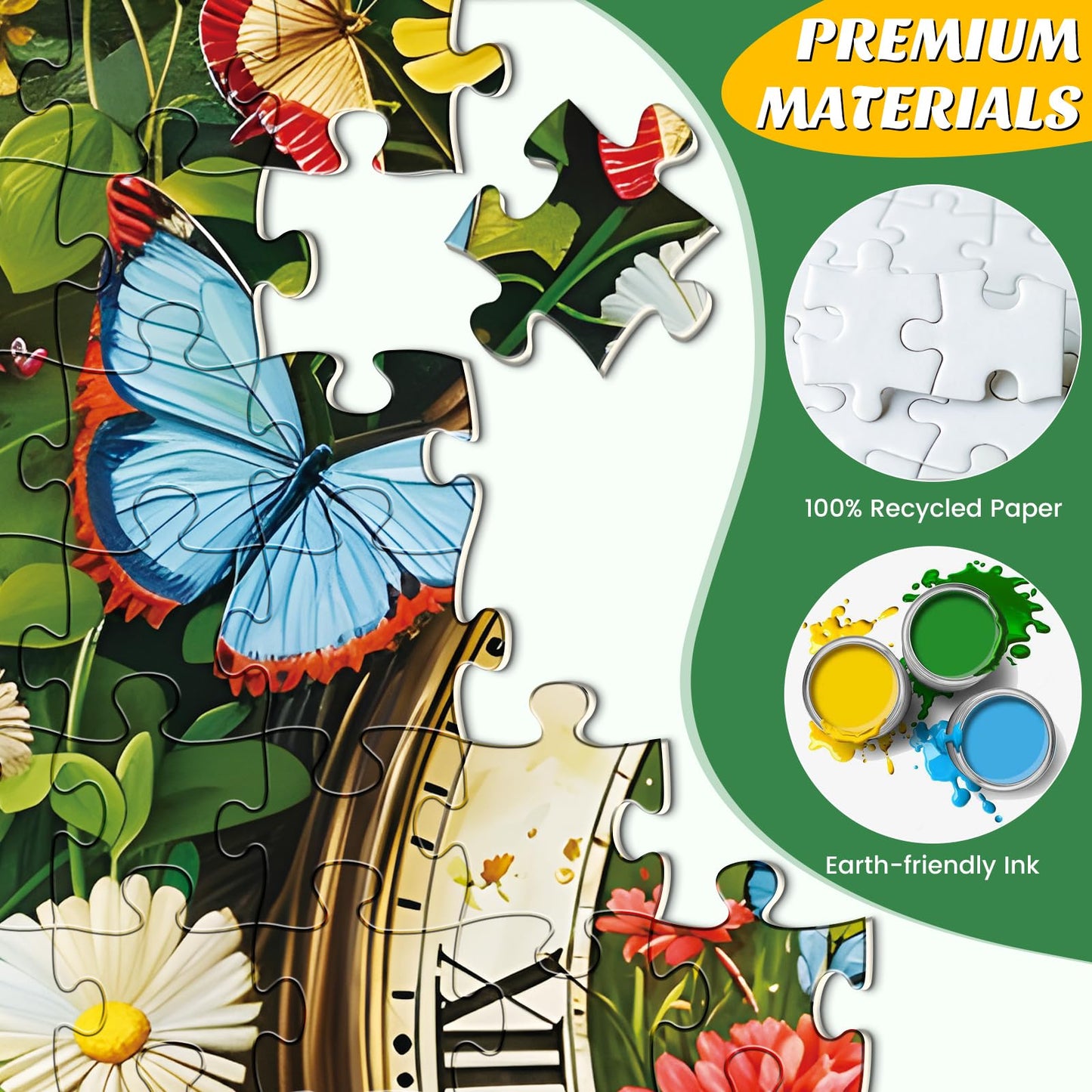 Maiqufa 500-Piece Puzzle for Adults – Fantasy Forest Clock, Recycled Cardboard, 20.5 x 15 in