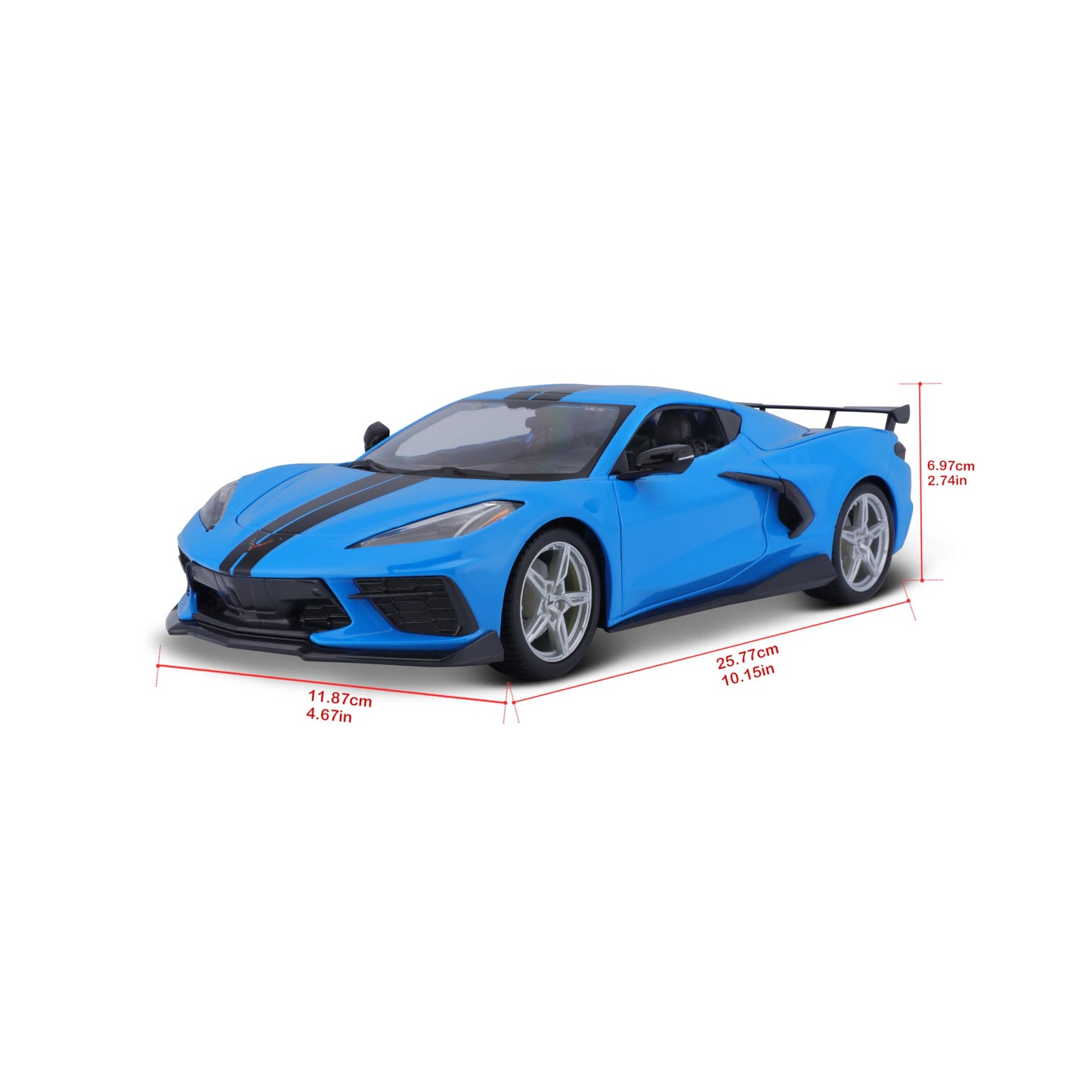 Maisto 1:18 Special Edition 2020 Chevy Corvette Stingray Z51 - High-Wing Blue | Die-Cast Collectible