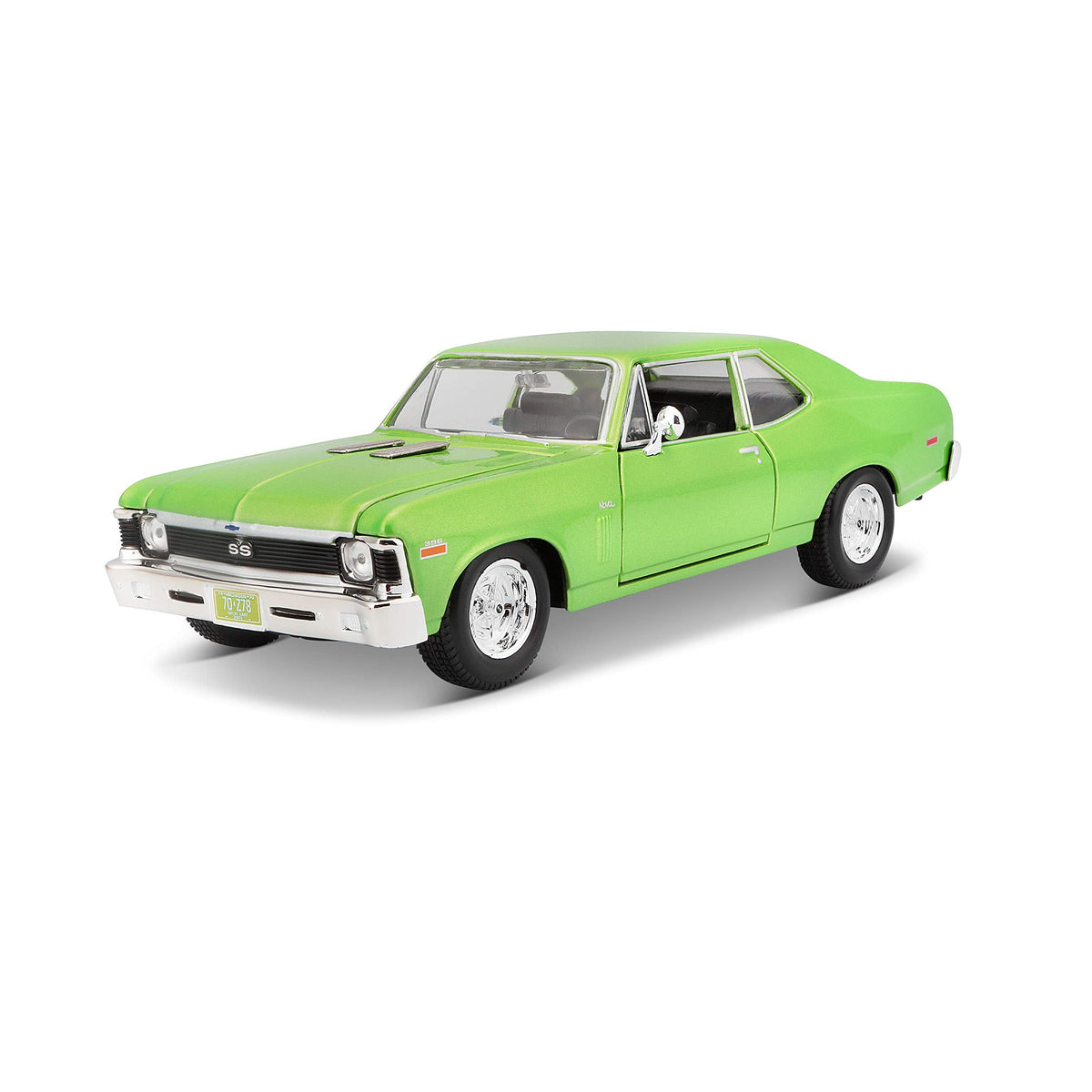Maisto 1:24 Scale 1970 Chevrolet Nova SS Diecast – Green (Colors May Vary)