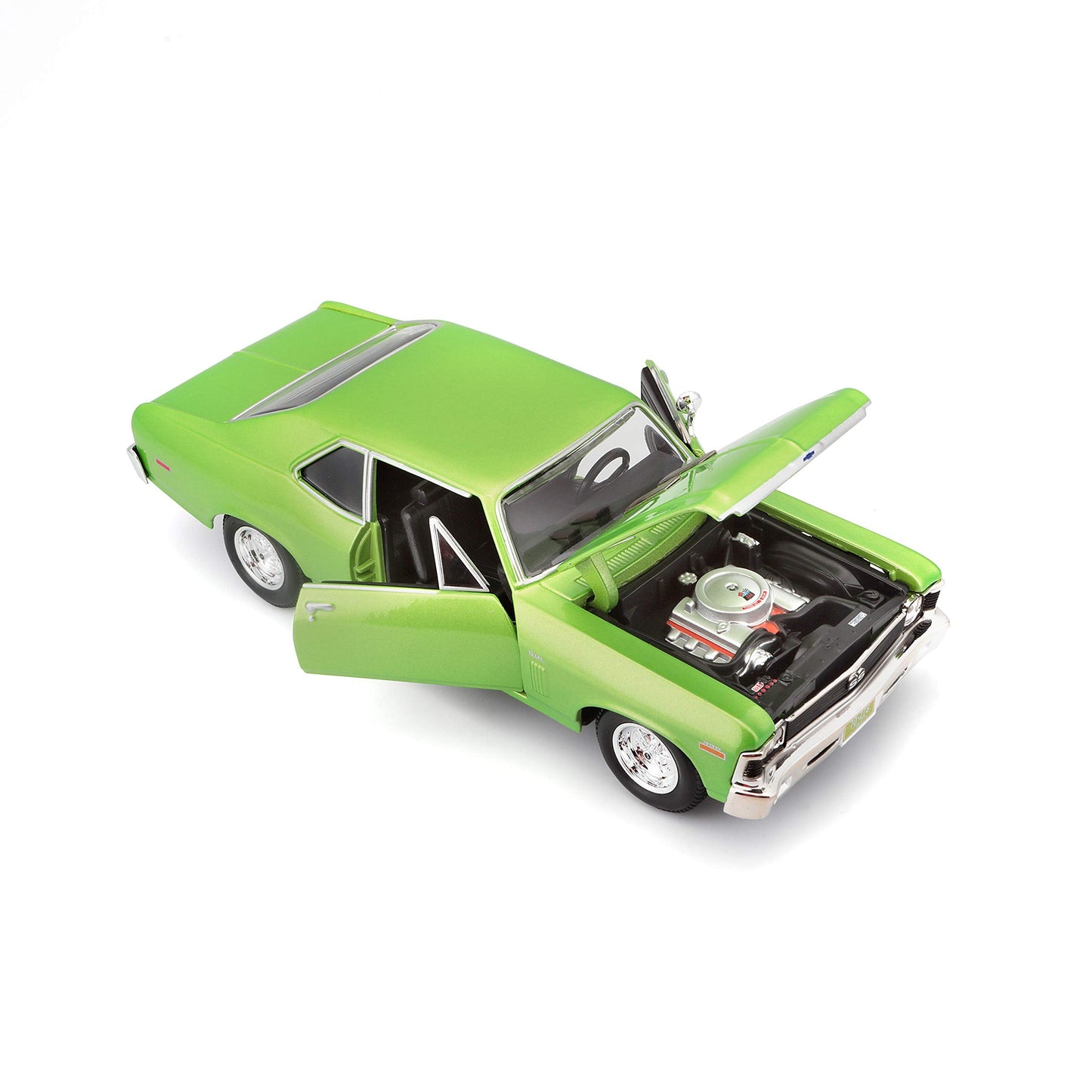 Maisto 1:24 Scale 1970 Chevrolet Nova SS Diecast – Green (Colors May Vary)
