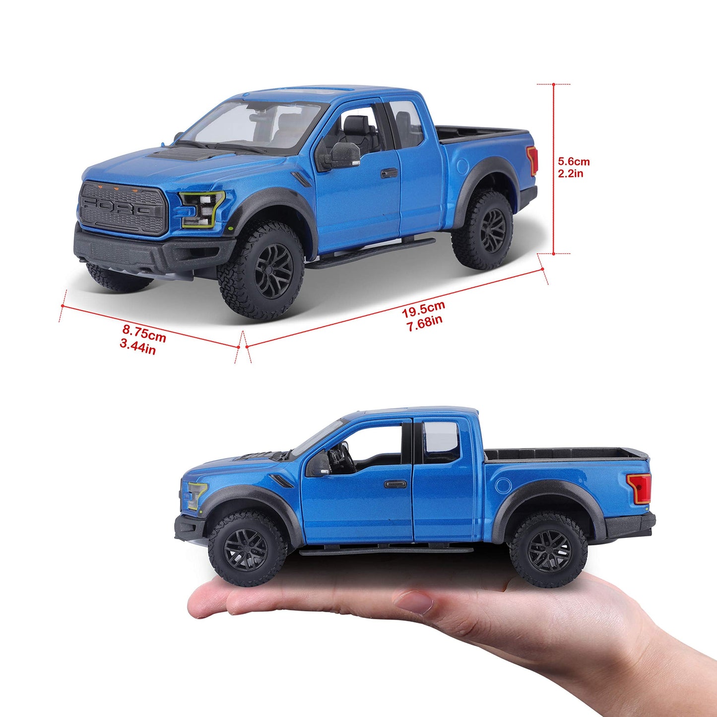Maisto 1:24 SE Trucks Ford F-150 Raptor Blue – Die-Cast Model Car