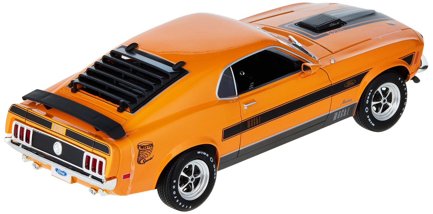 Maisto 1:18 Special Edition 1970 Ford Mustang Mach 1 – Orange Die-Cast Model, 1:18 Scale