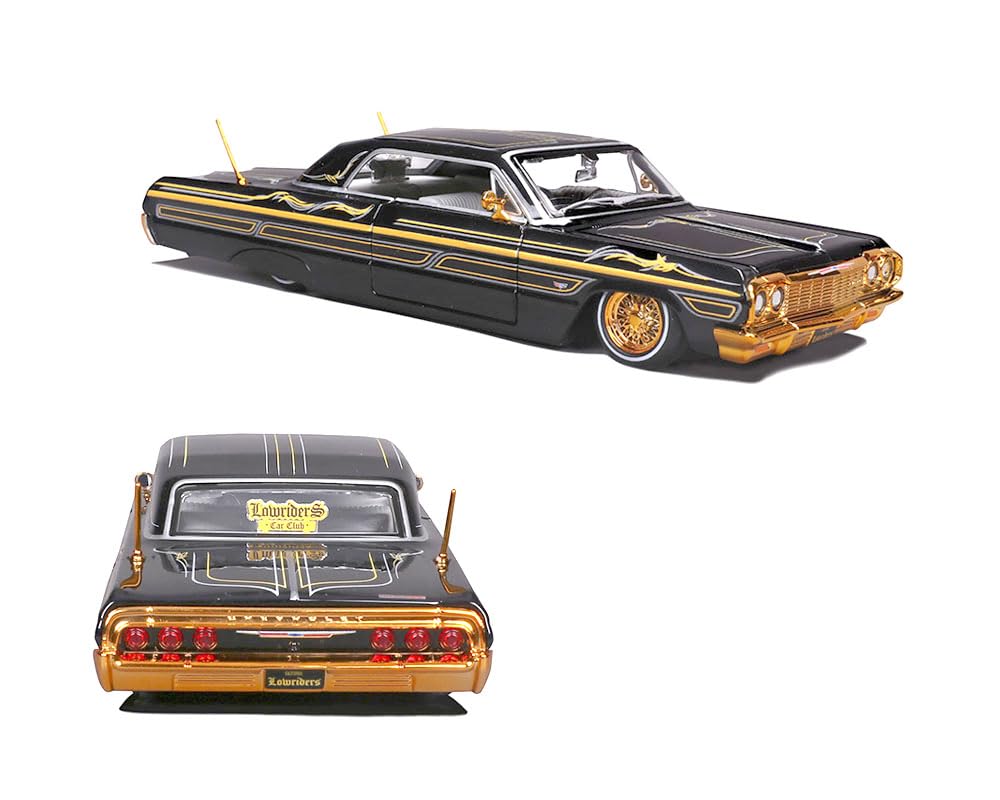 Maisto 32547BK Diecast 1964 Chevy Impala SS Lowrider 1:26 – Black Gold Graphics