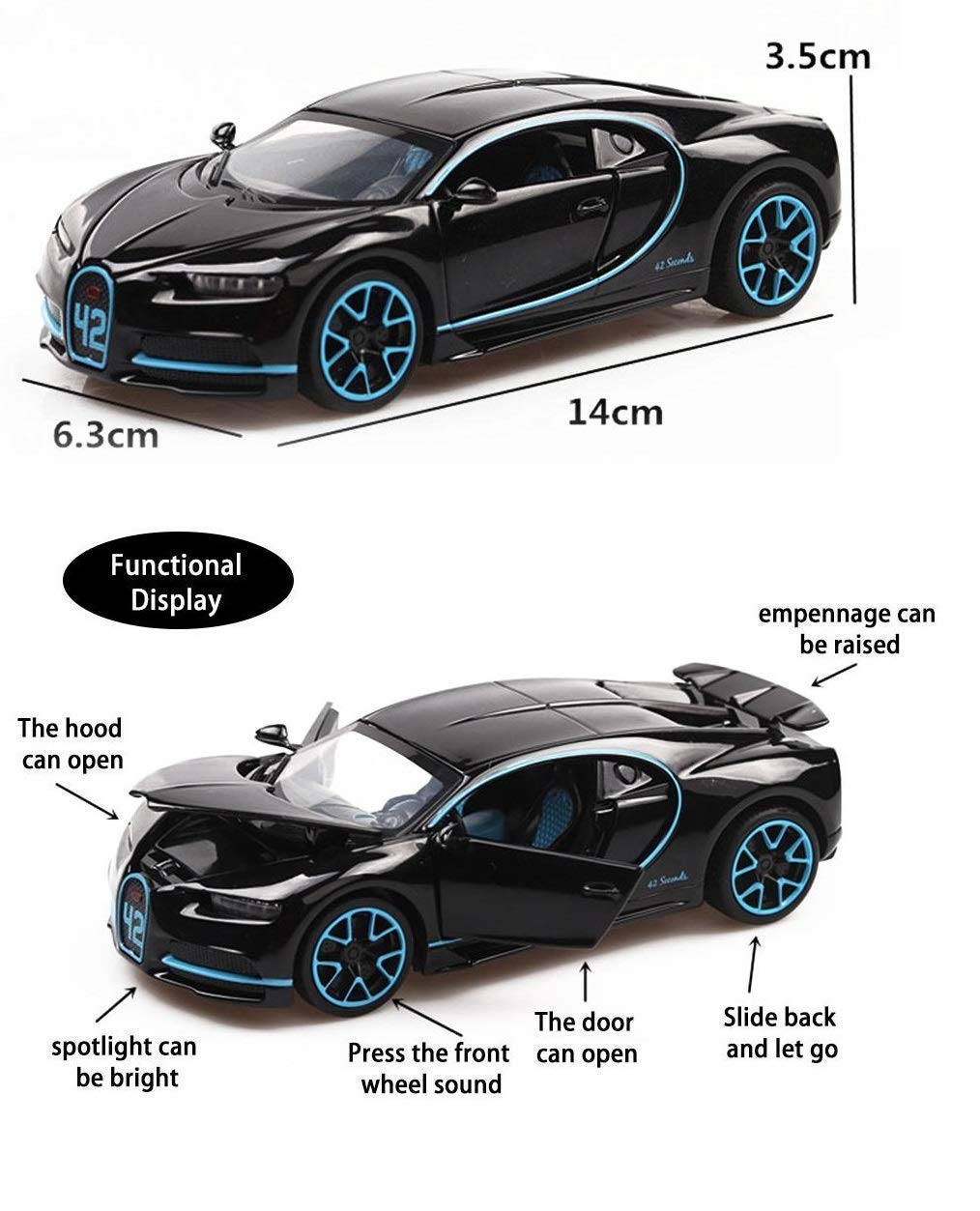 Maisto 1:24 W/B Special Edition Bugatti Chiron Die-Cast Vehicle | Authentic Licensed Model