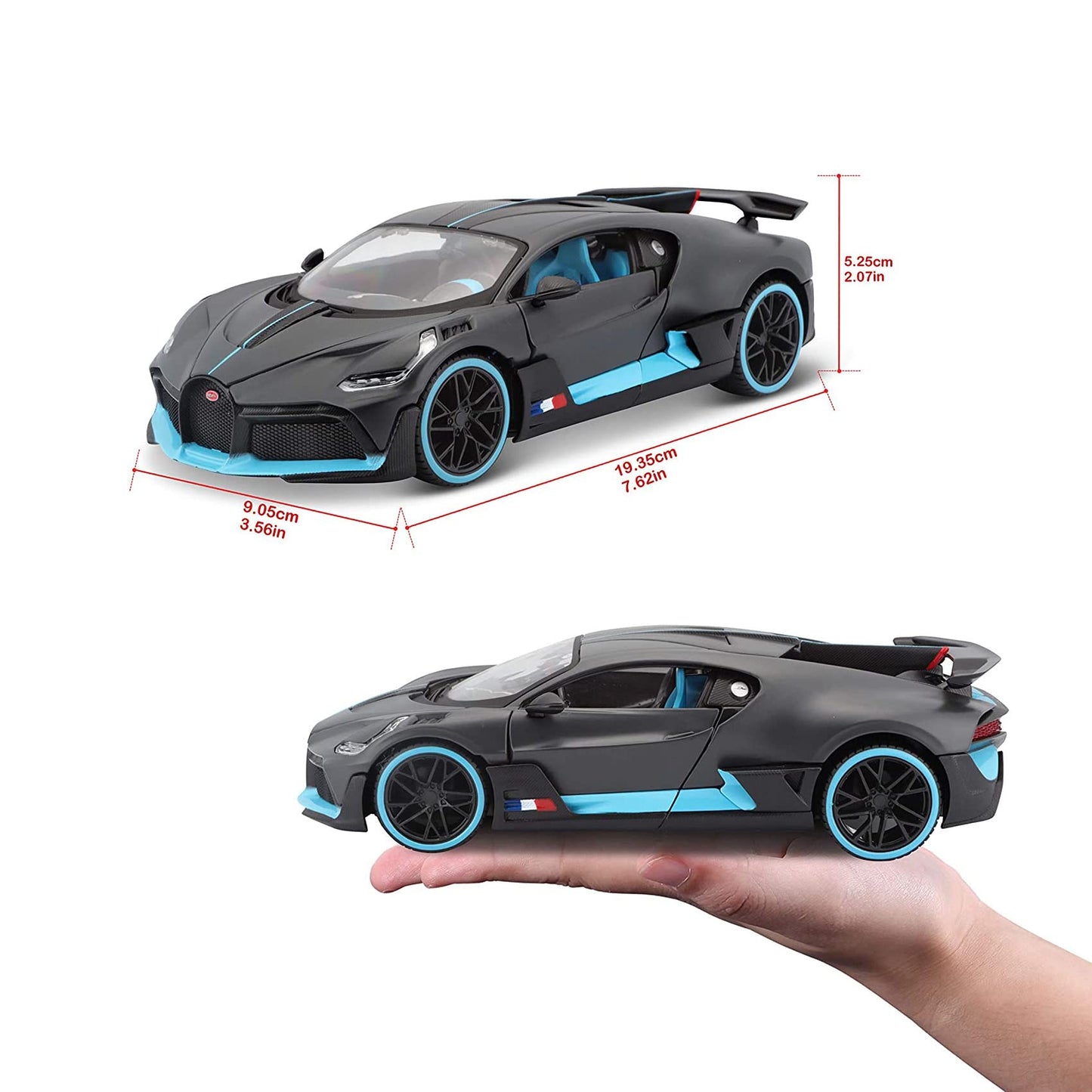 Maisto 1:24 Special Edition Bugatti DIVO - Die-Cast Model, Dark Gray