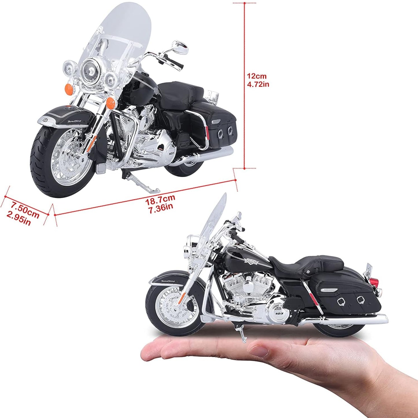 Maisto 1:12 Harley-Davidson Custom 2013 FLHRC Road King Classic Die-Cast Model